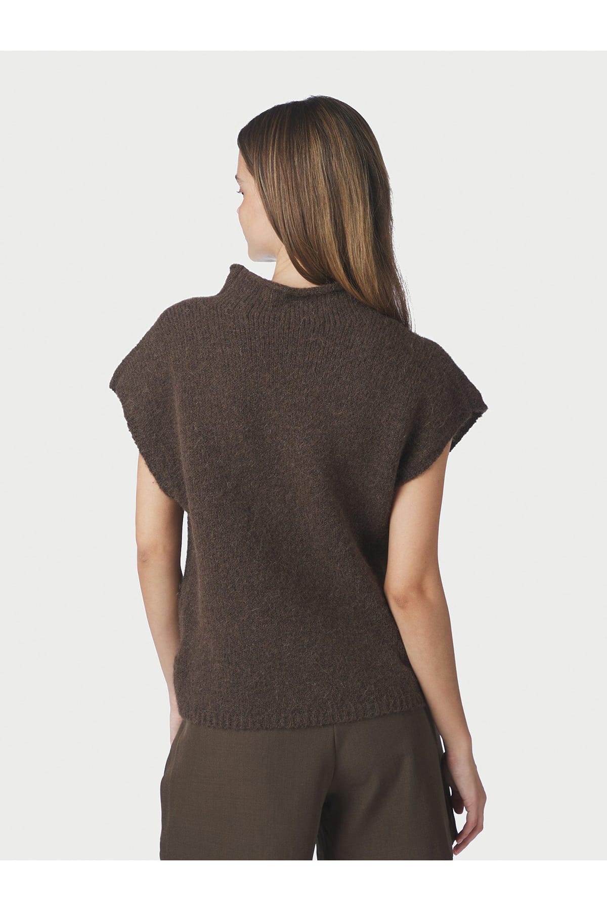 Top Jona Knit Brown Melange Top Neo Noir