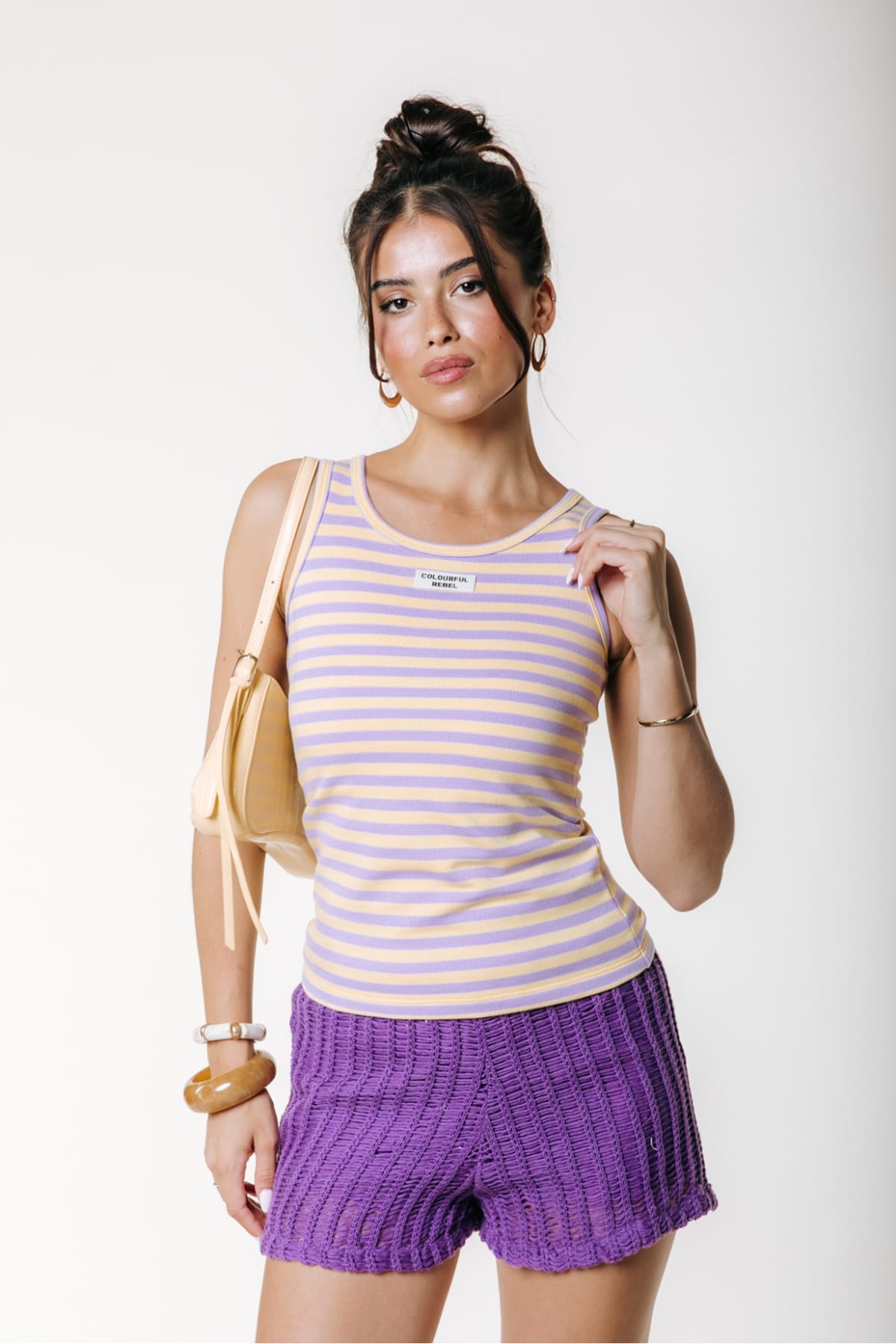Top Kate Fancy Label Multicolor Top Colourful Rebel