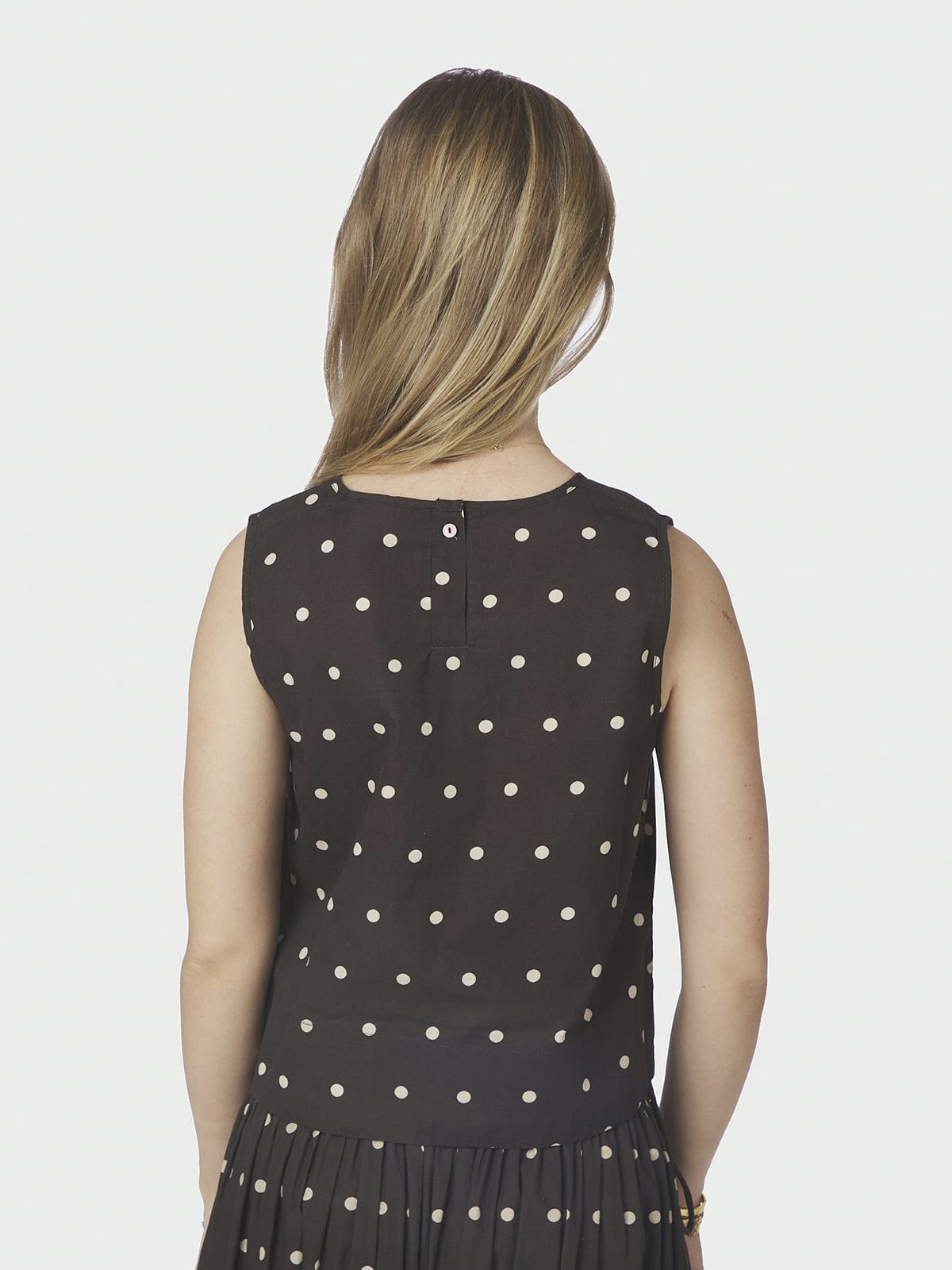 Top Polly Dot Top Dark brown Top Neo Noir