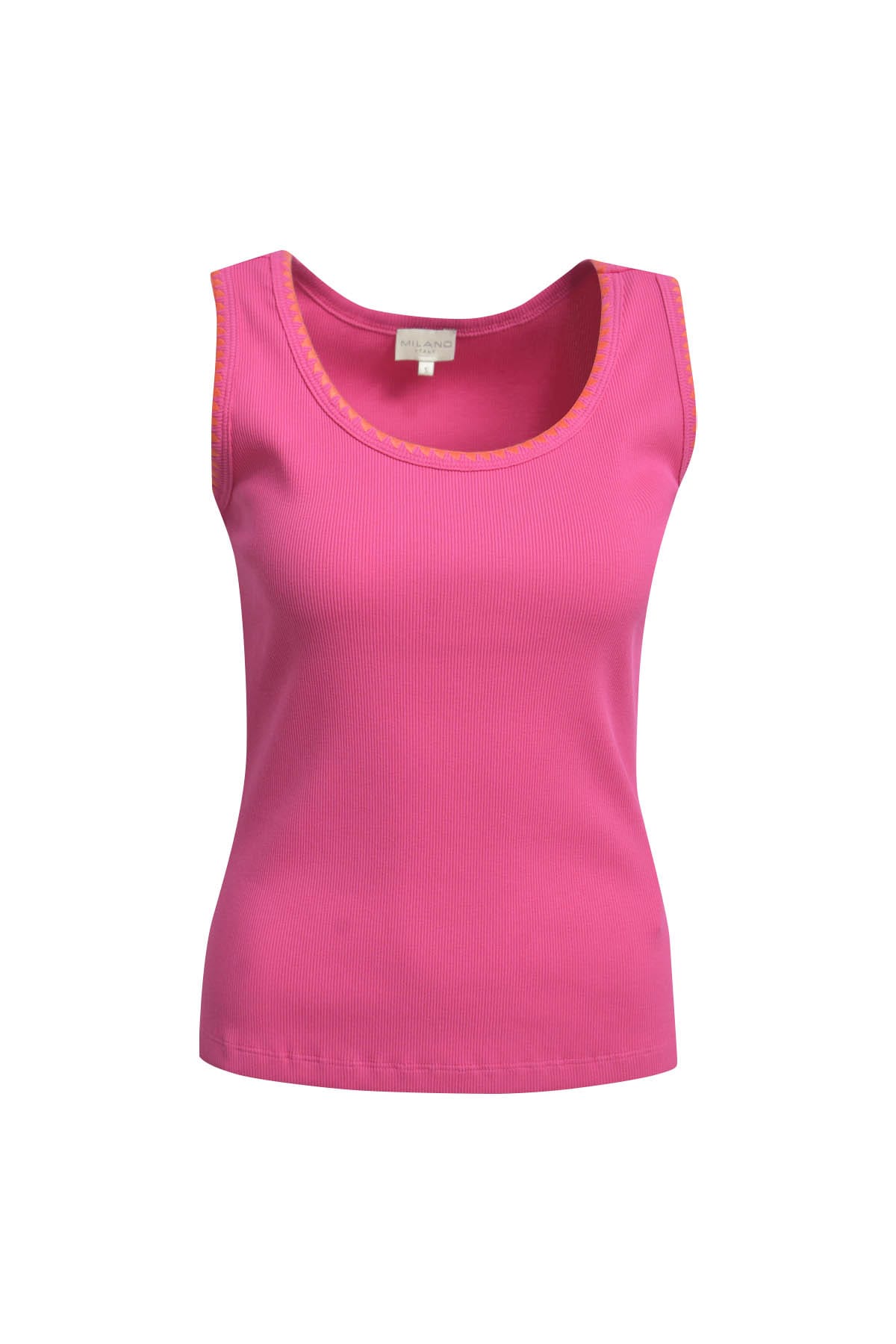 Top Tanktop with crochet edge pink Top Milano