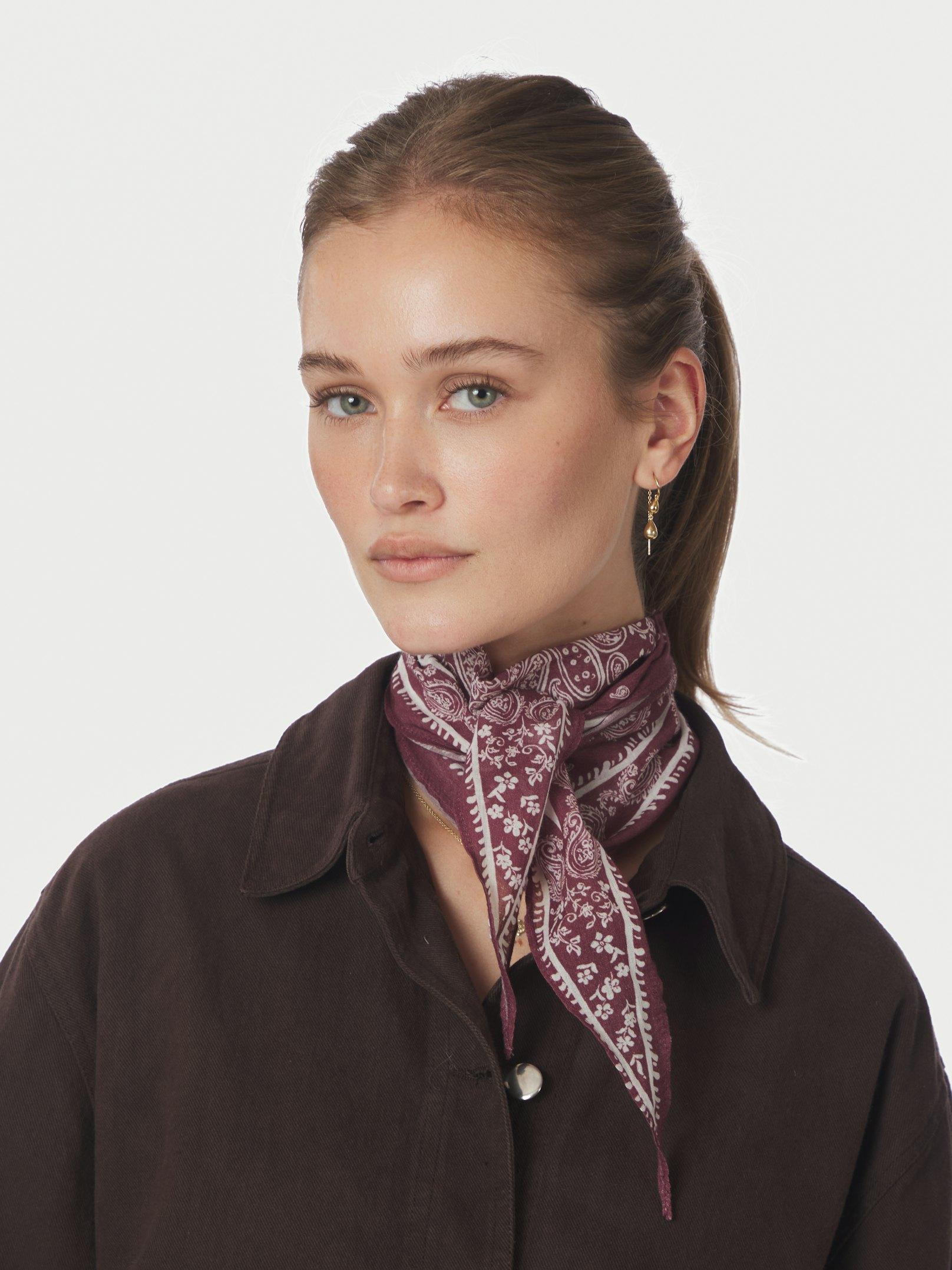 Tuch Kinessa Paisley Dark Rose Tuch Neo Noir