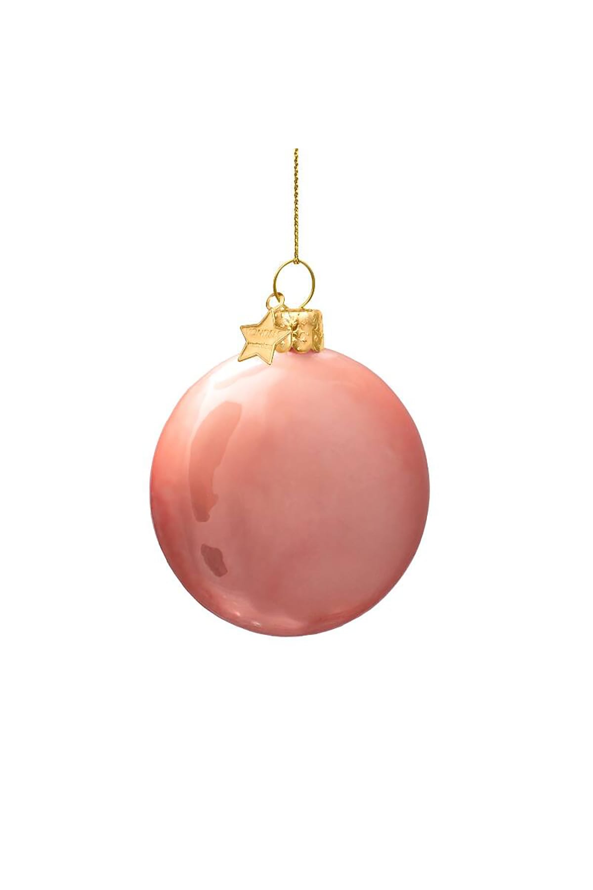 Weihnachtsbaumschmuck Ornament glass pink orange smiley Weihnachtsbaumschmuck Vondels