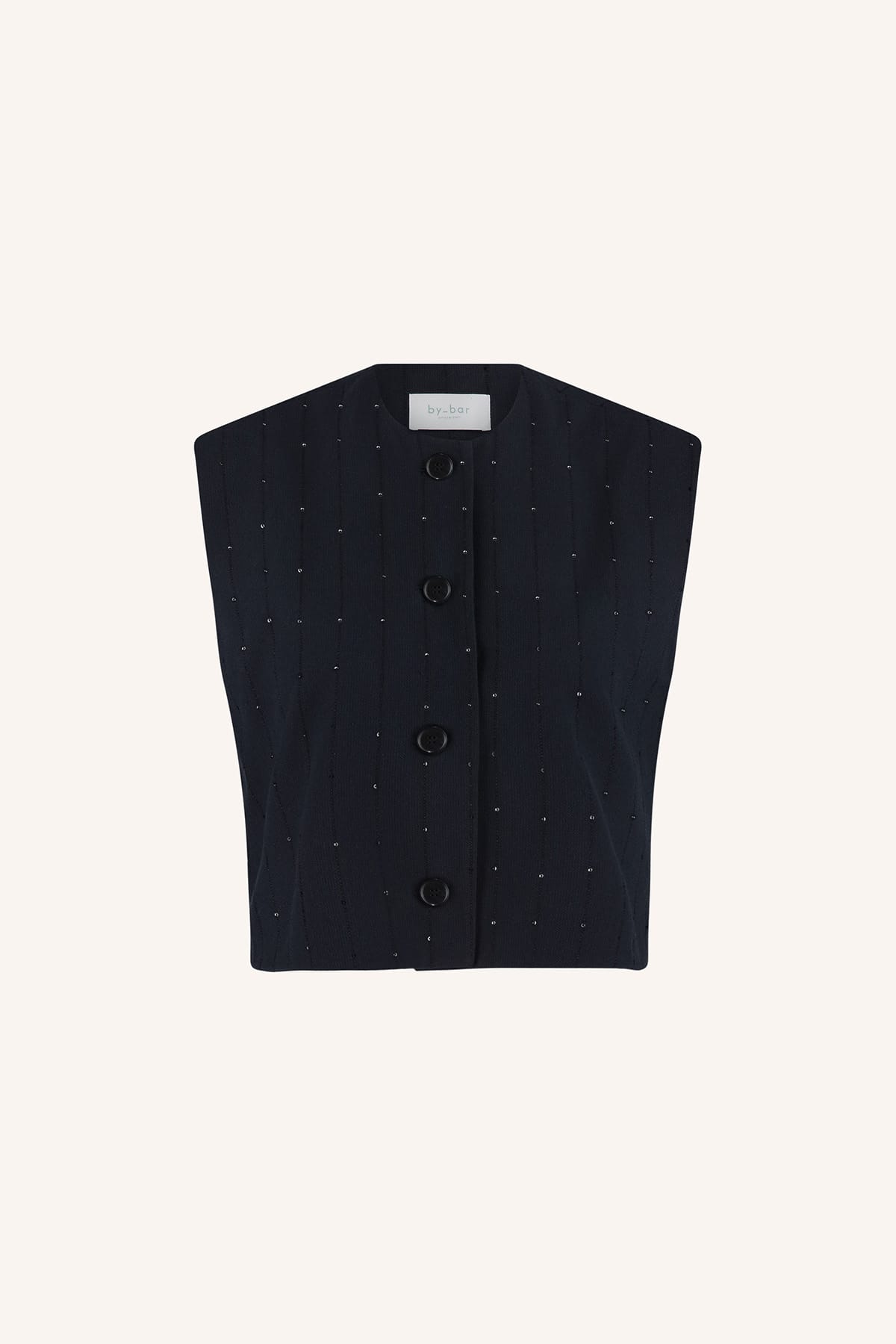 Weste nori sparkle gilet navy lurex stripe Weste By Bar