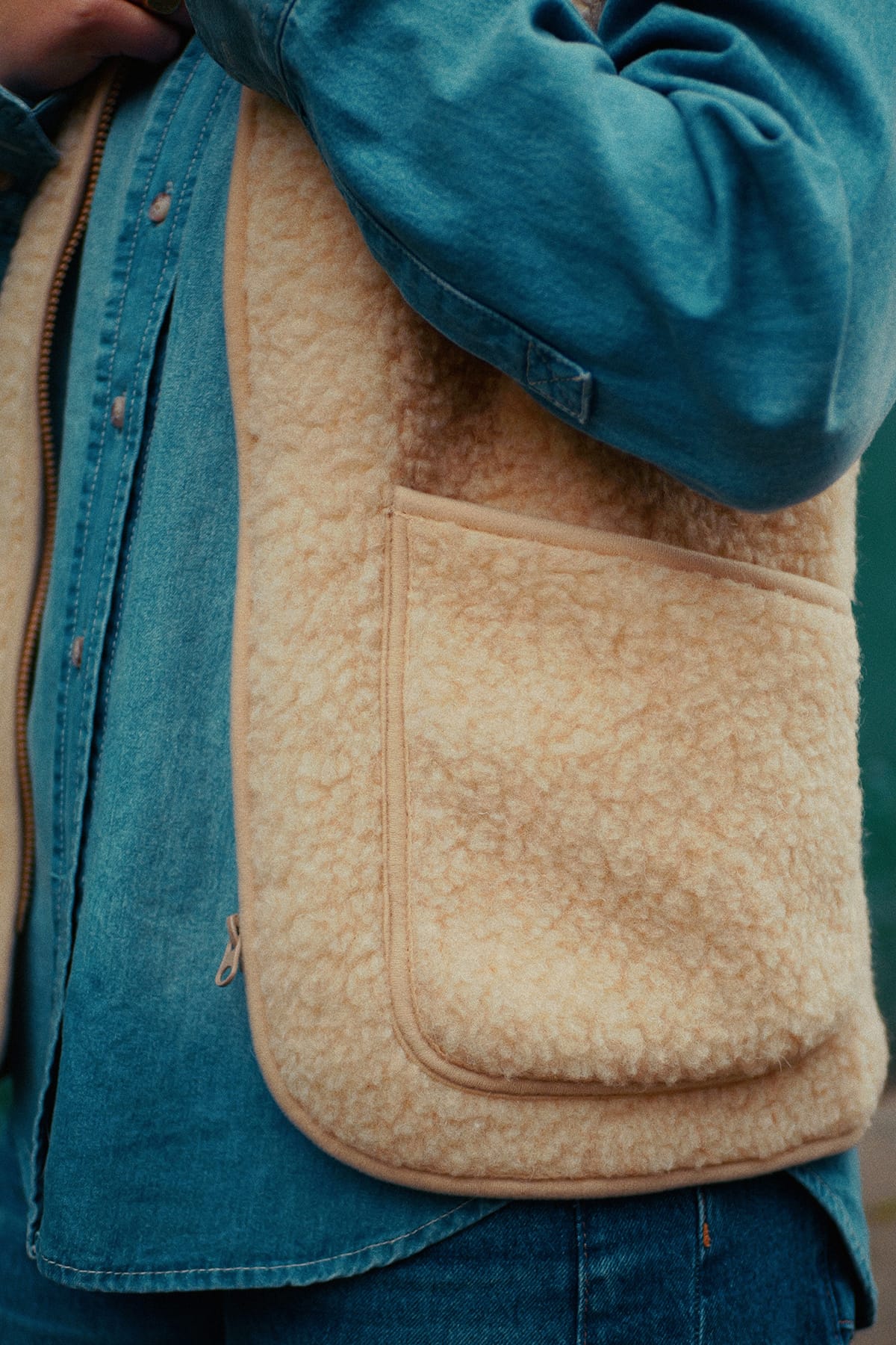 Weste Pepitko Pocket Beige Weste Coldbreaker