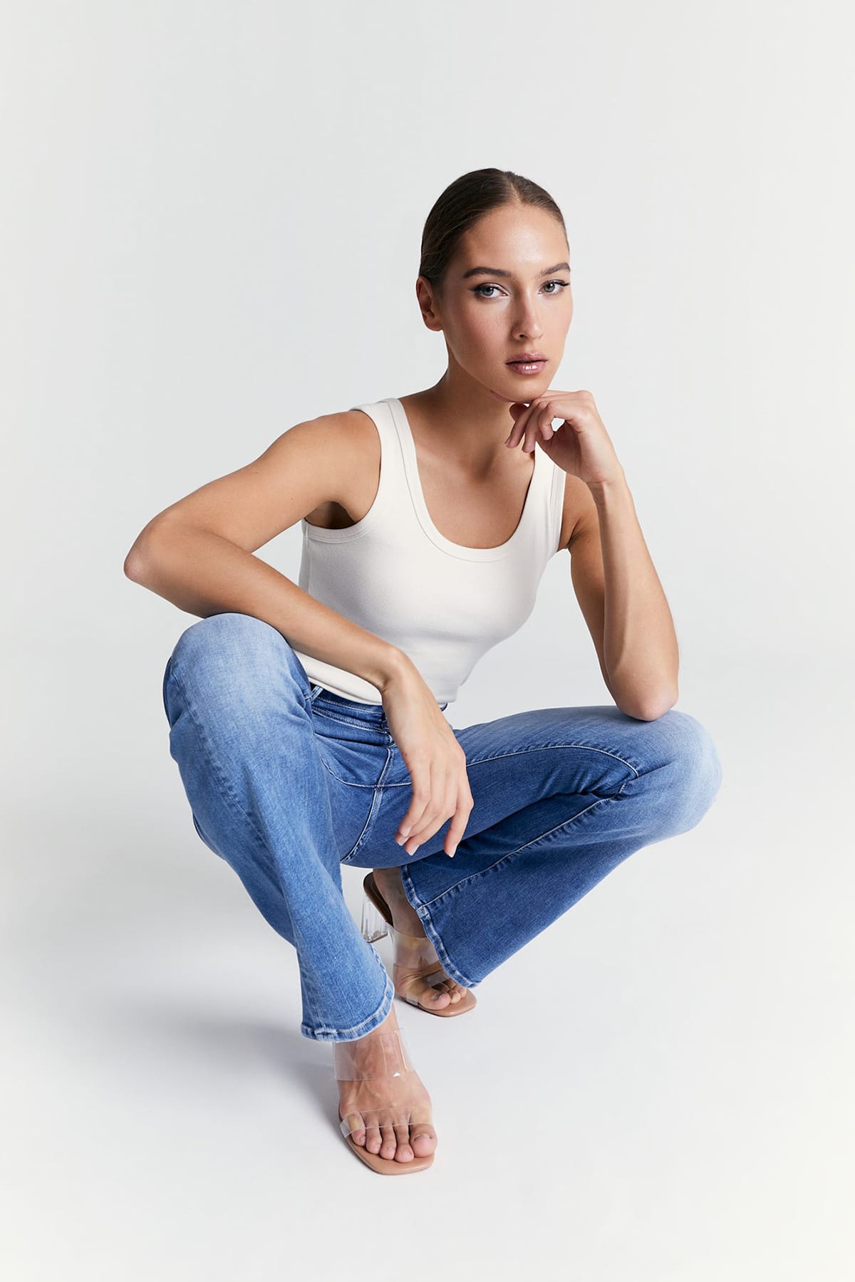 Ultra High Waist Flare Jeans Matilda - Medium Blue Jeans C.O.J - Cup of Joe Denim