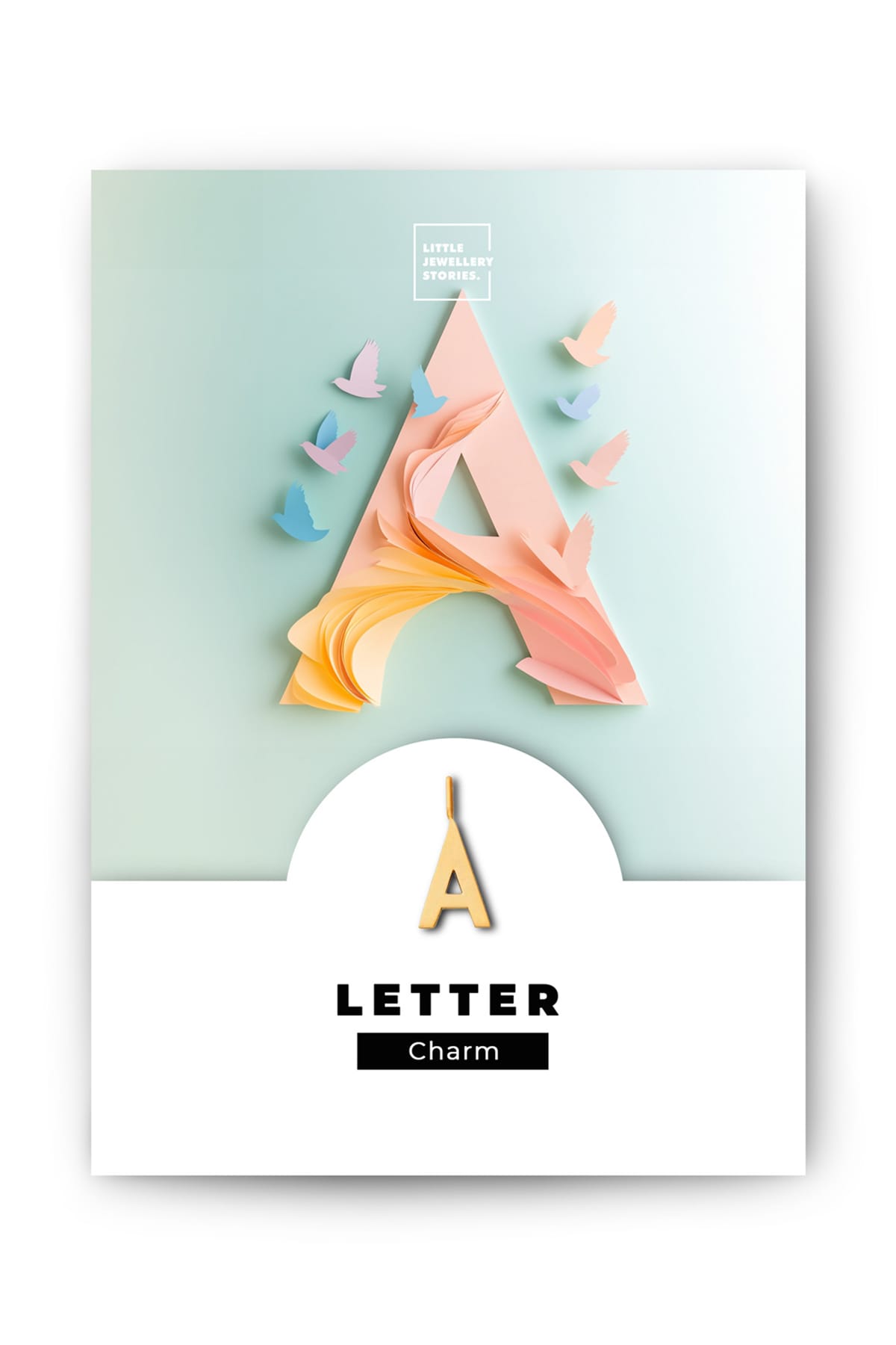 Anhänger Letter Charm A gold Anhänger Little Jewellery Stories 