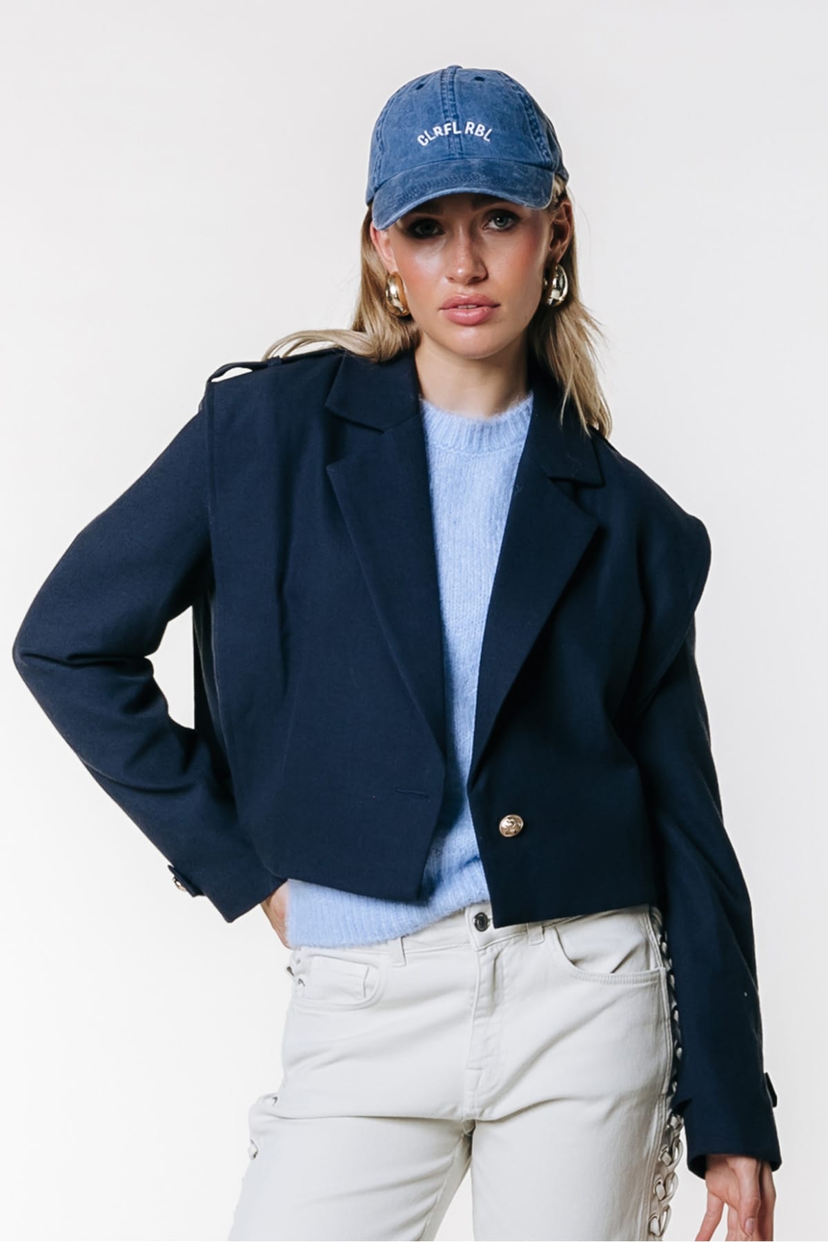 Blazer Beau Short Marine Deep blue Blazer Colourful Rebel 