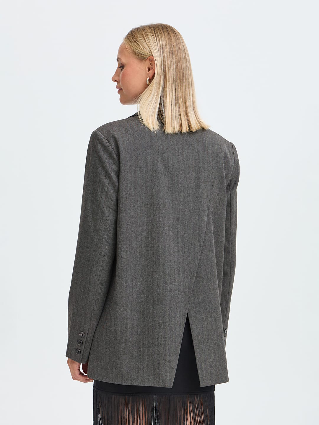 Blazer FRNOVIE BLA 1 BLACK AND GRAY HERRINGBONE Blazer Fransa 