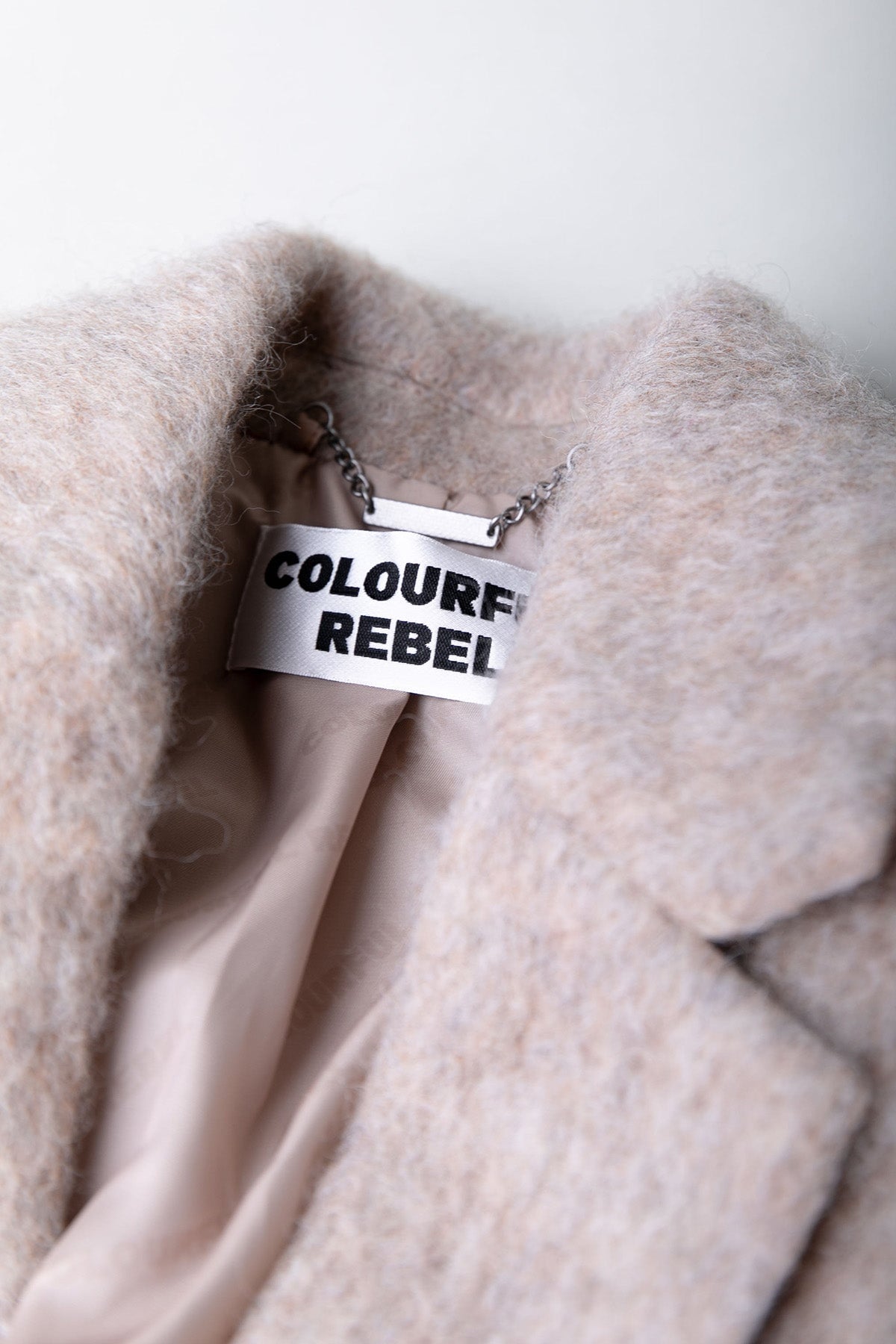 Blazer Gemma Hairy Single Breasted Beige Blazer Colourful Rebel 