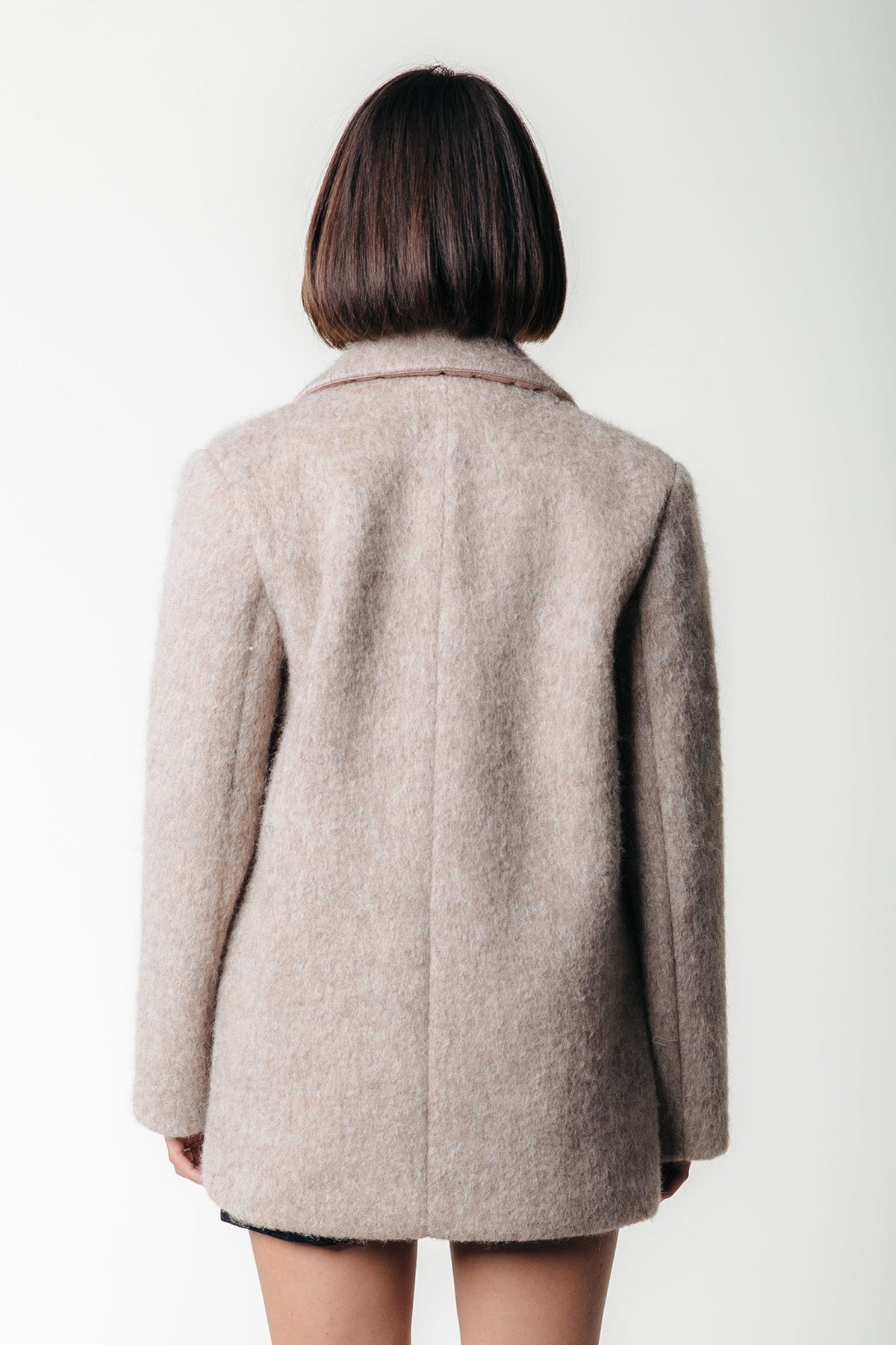 Blazer Gemma Hairy Single Breasted Beige Blazer Colourful Rebel 