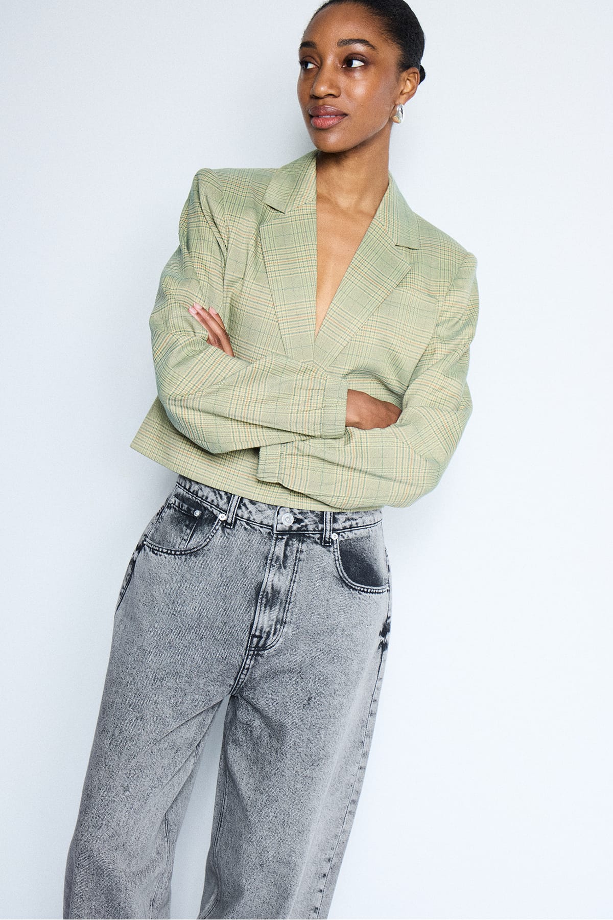 Blazer IHJOLI BL GREEN CHECK Blazer ICHI 