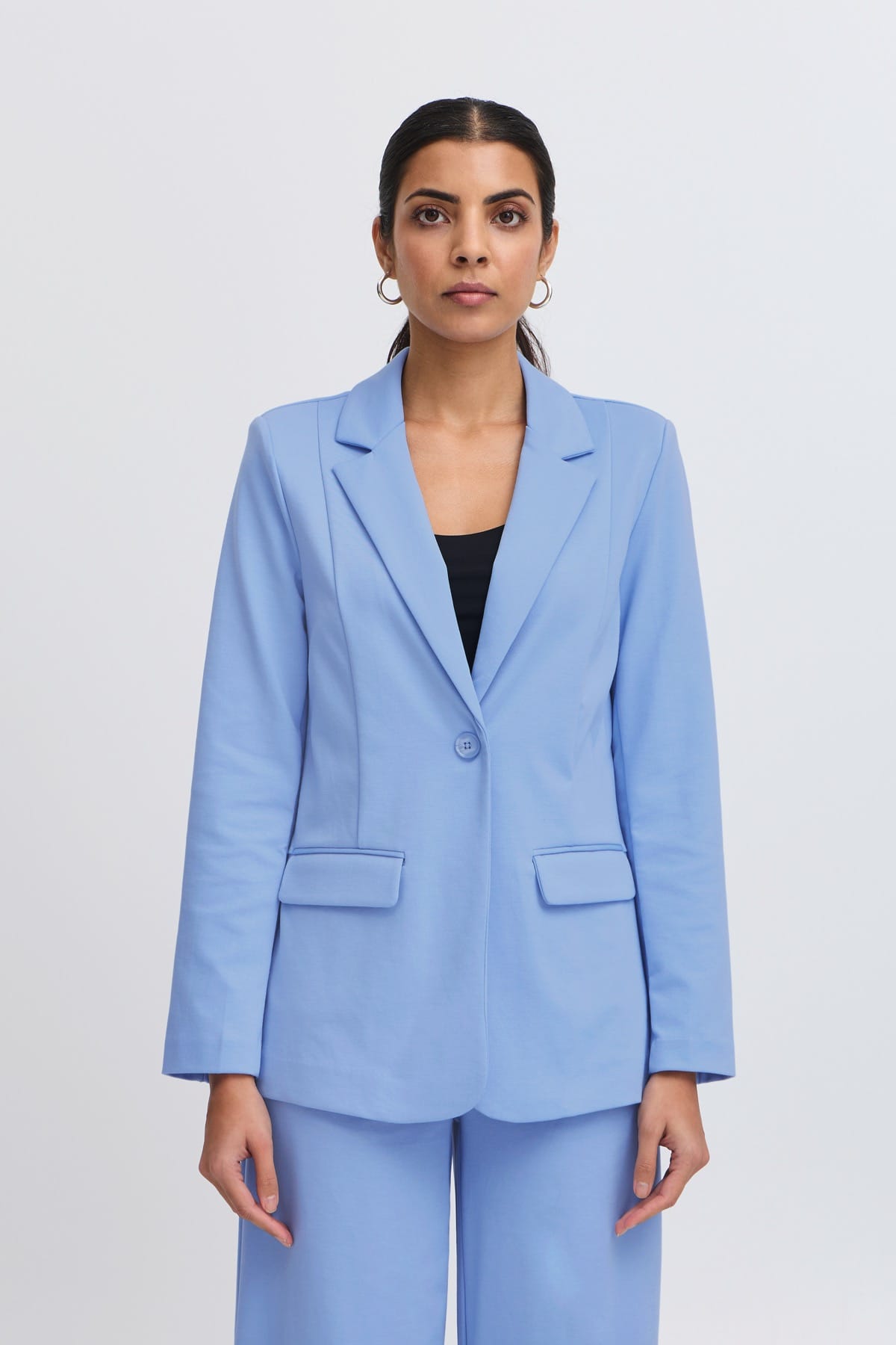Blazer IHKATE SUS LONG BL4 Della Robbia Blue Blazer ICHI 