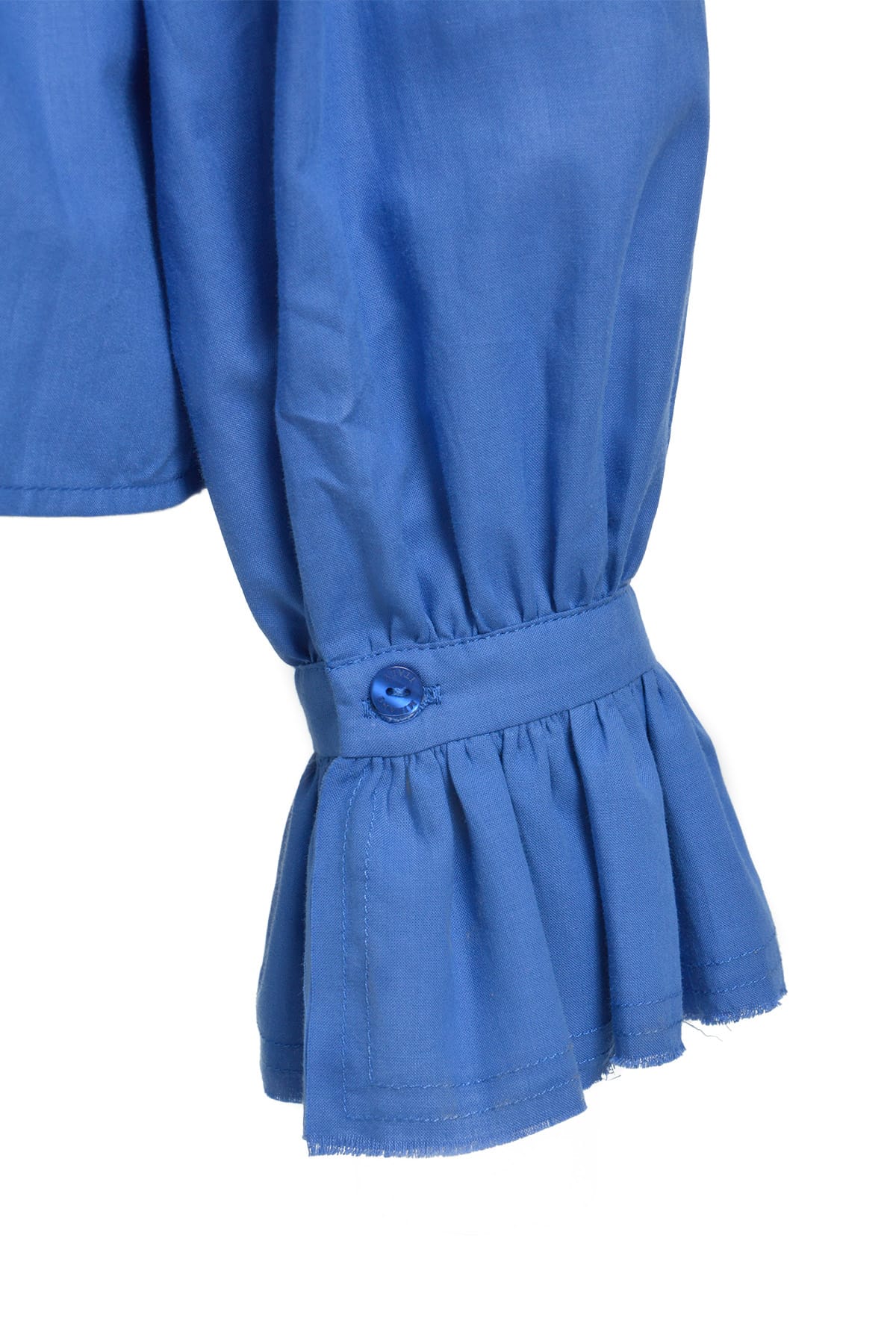 Bluse 1/1 volume sleeve blue Bluse Milano 
