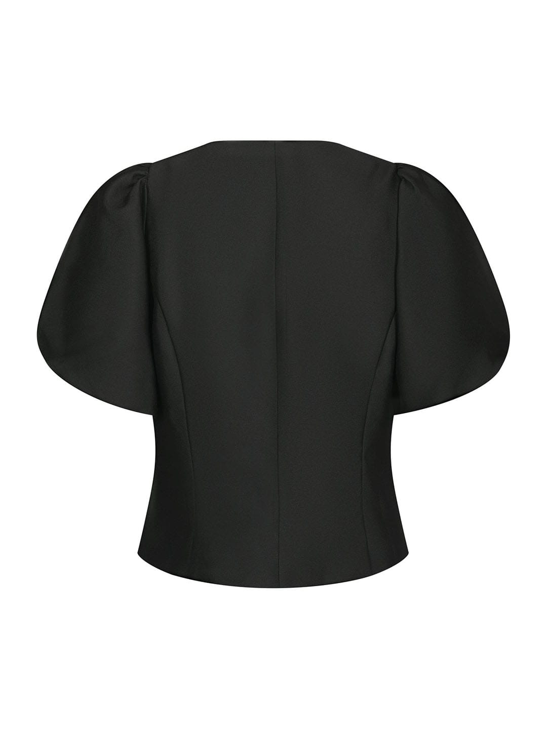 Bluse Anela Mandarin Dull Satin Black Bluse Neo Noir 