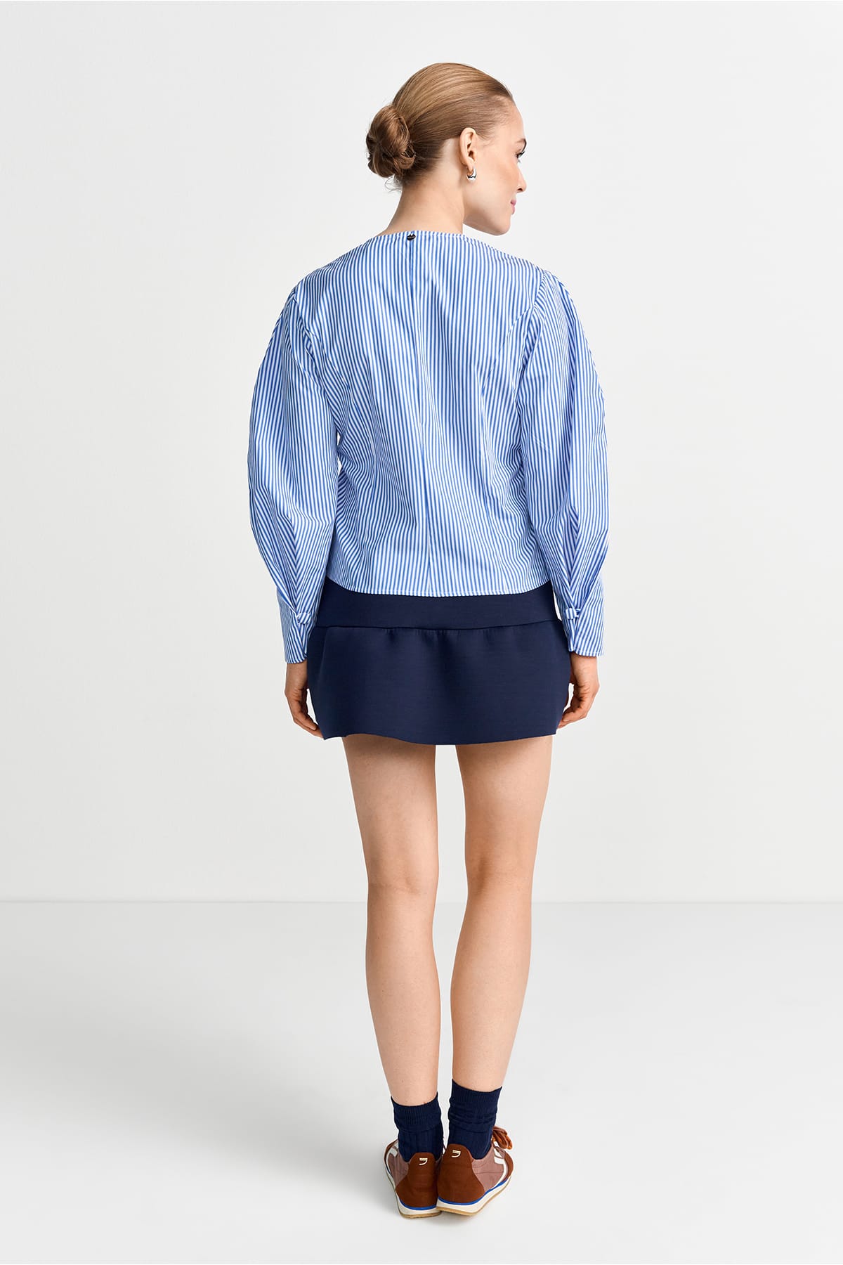 Bluse Cotton Stripe skyway blue Bluse Rich&Royal 