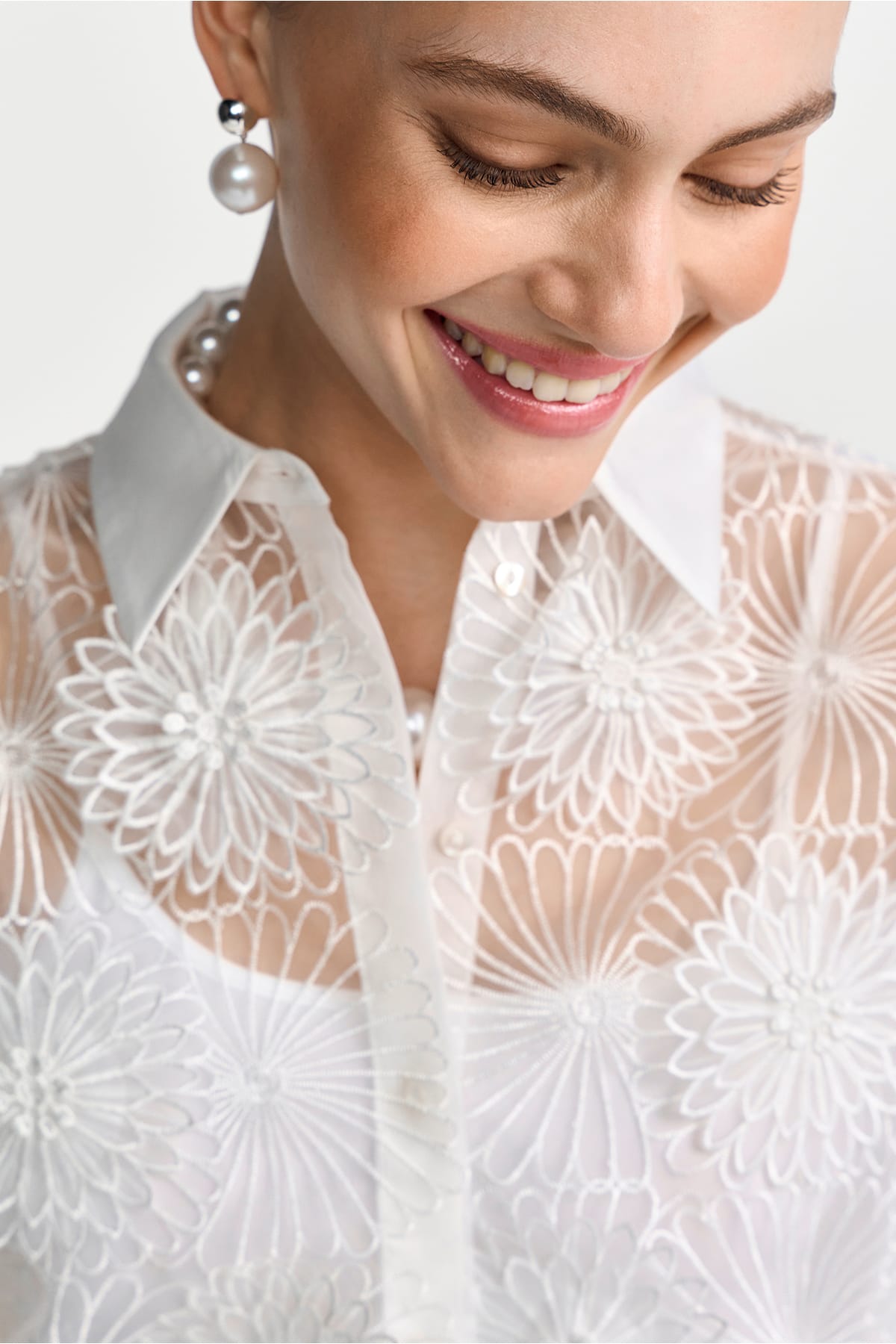 Bluse Flower white Bluse Rich&Royal 