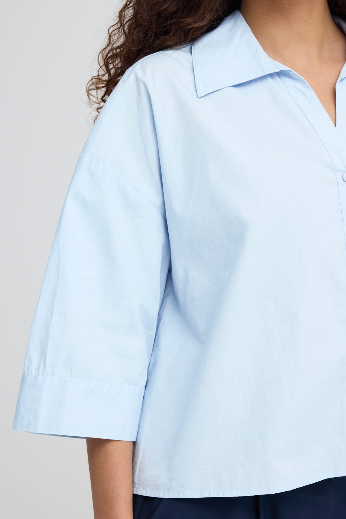Bluse IHLUANNE SH FLOATY BLUE Bluse ICHI 