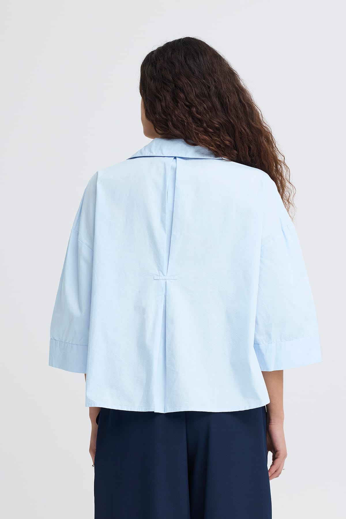 Bluse IHLUANNE SH FLOATY BLUE Bluse ICHI 