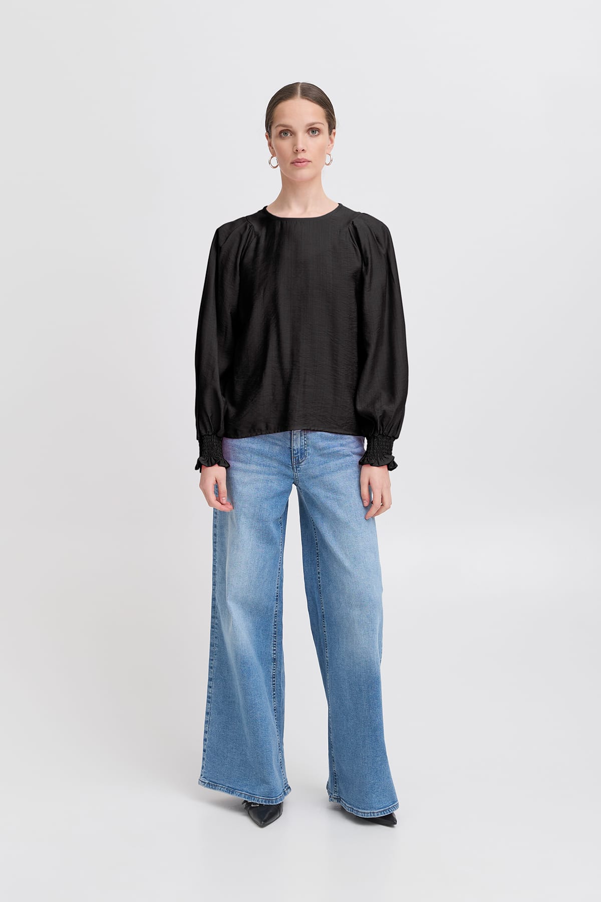 Bluse IHWILMA LS3 Black Bluse ICHI 