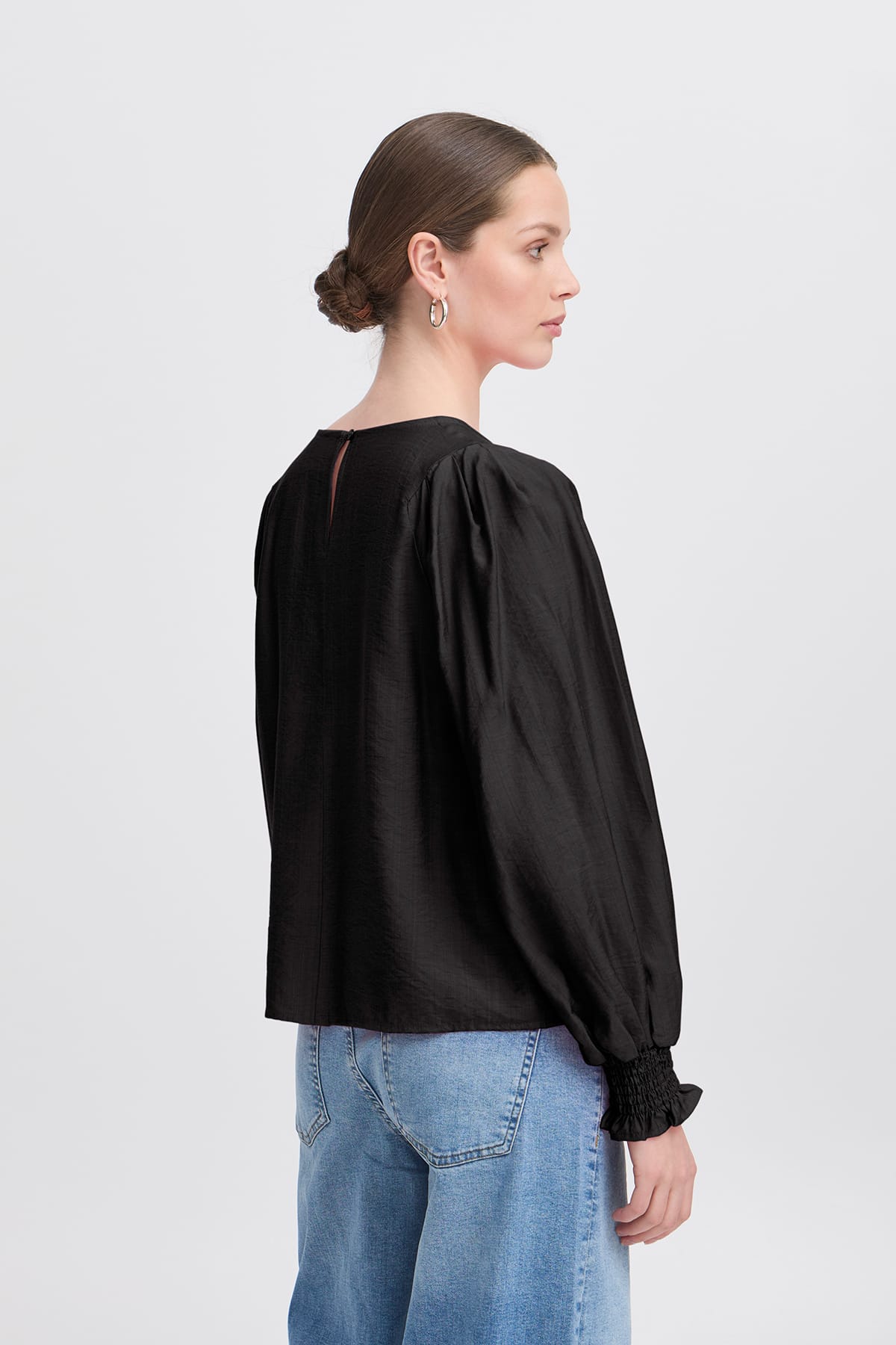 Bluse IHWILMA LS3 Black Bluse ICHI 