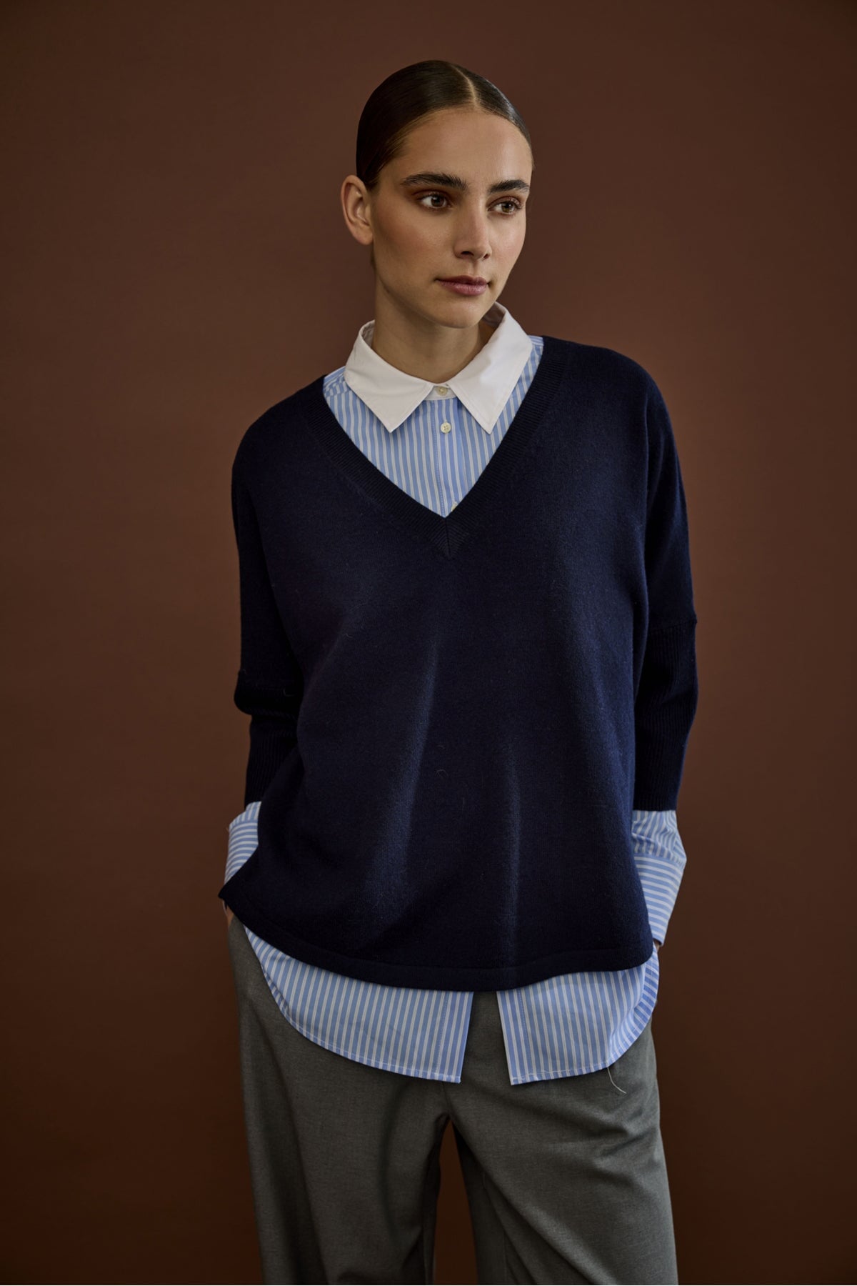 Bluse Karole Light blue stripes Bluse JC Sophie 