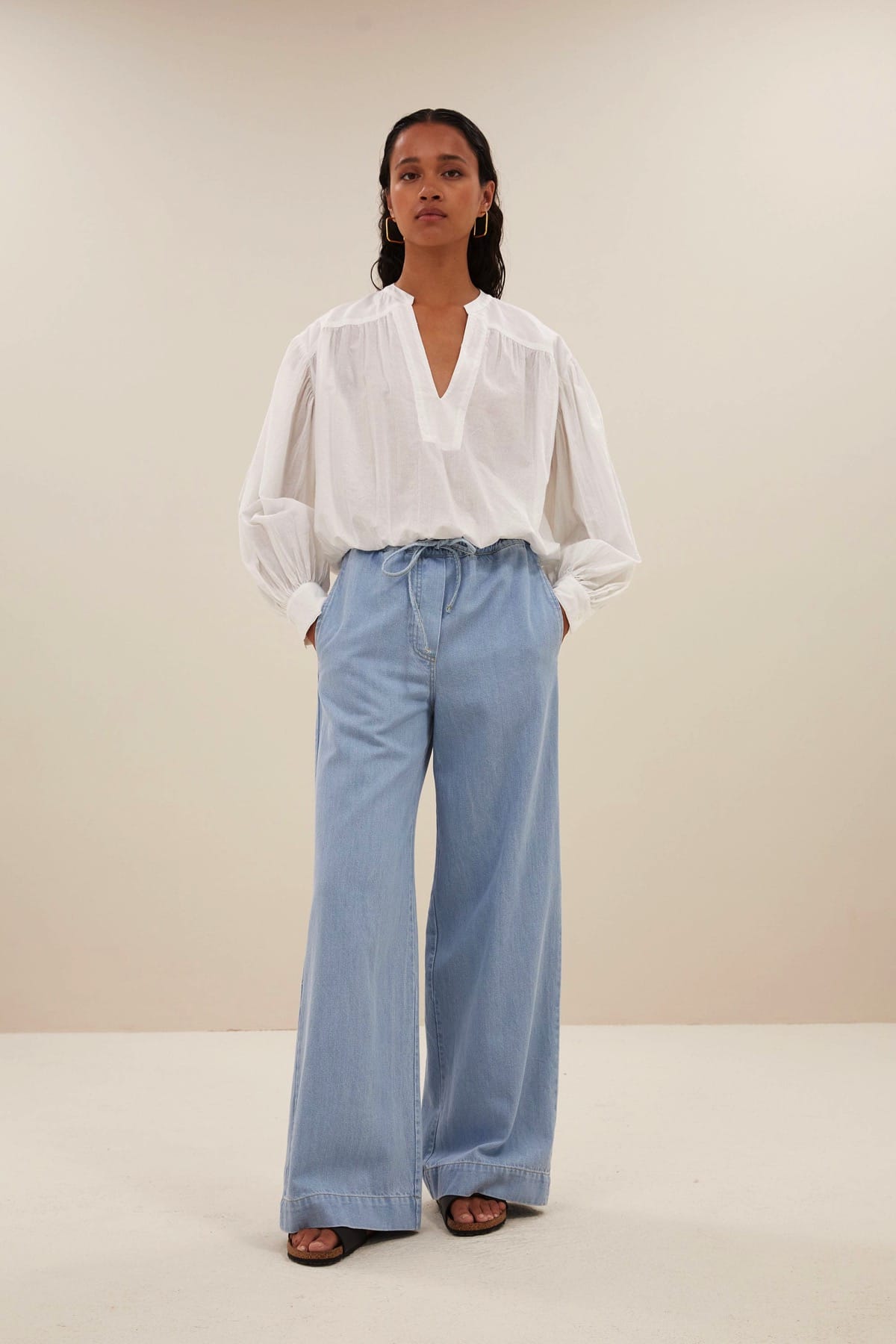 Bluse linn off white Bluse By Bar 