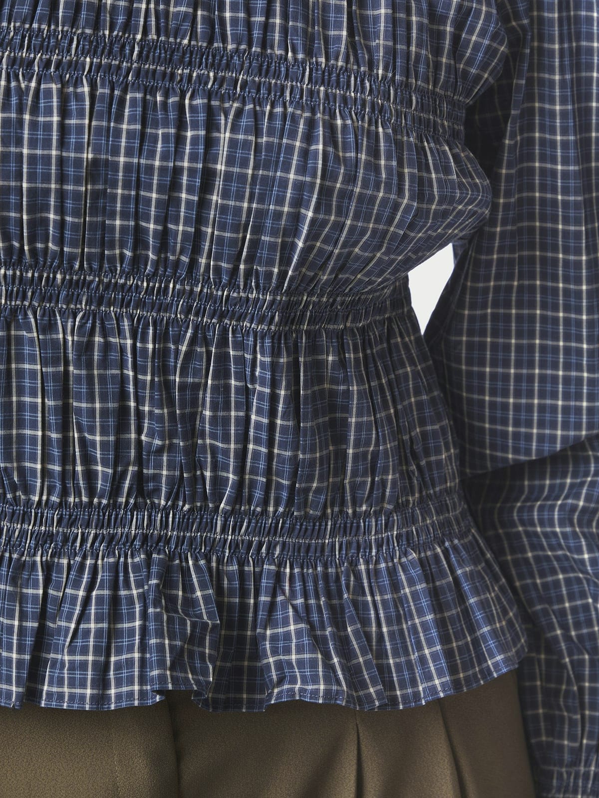 Bluse Marcia Check Blue Bluse Neo Noir 