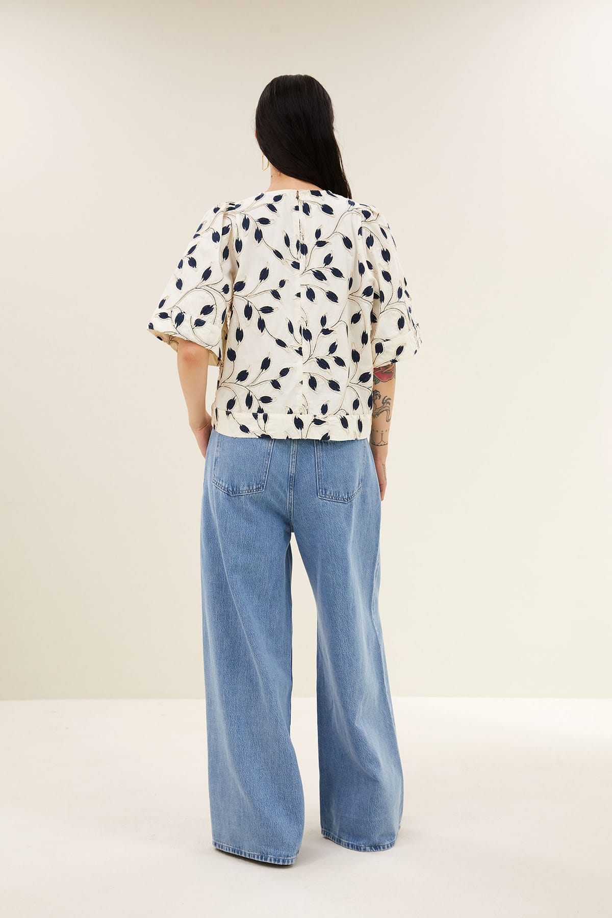 Bluse olivia botanic midnight Bluse By Bar 