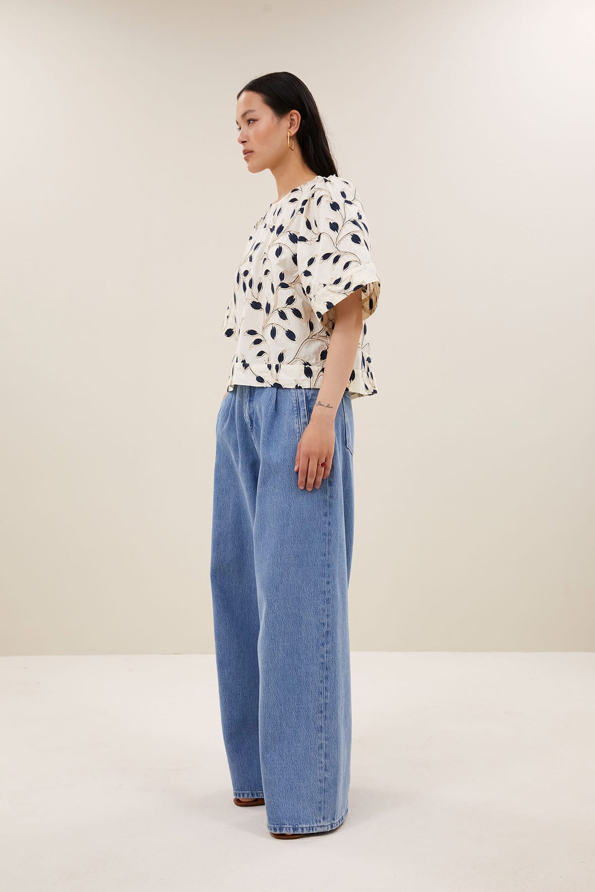 Bluse olivia botanic midnight Bluse By Bar 