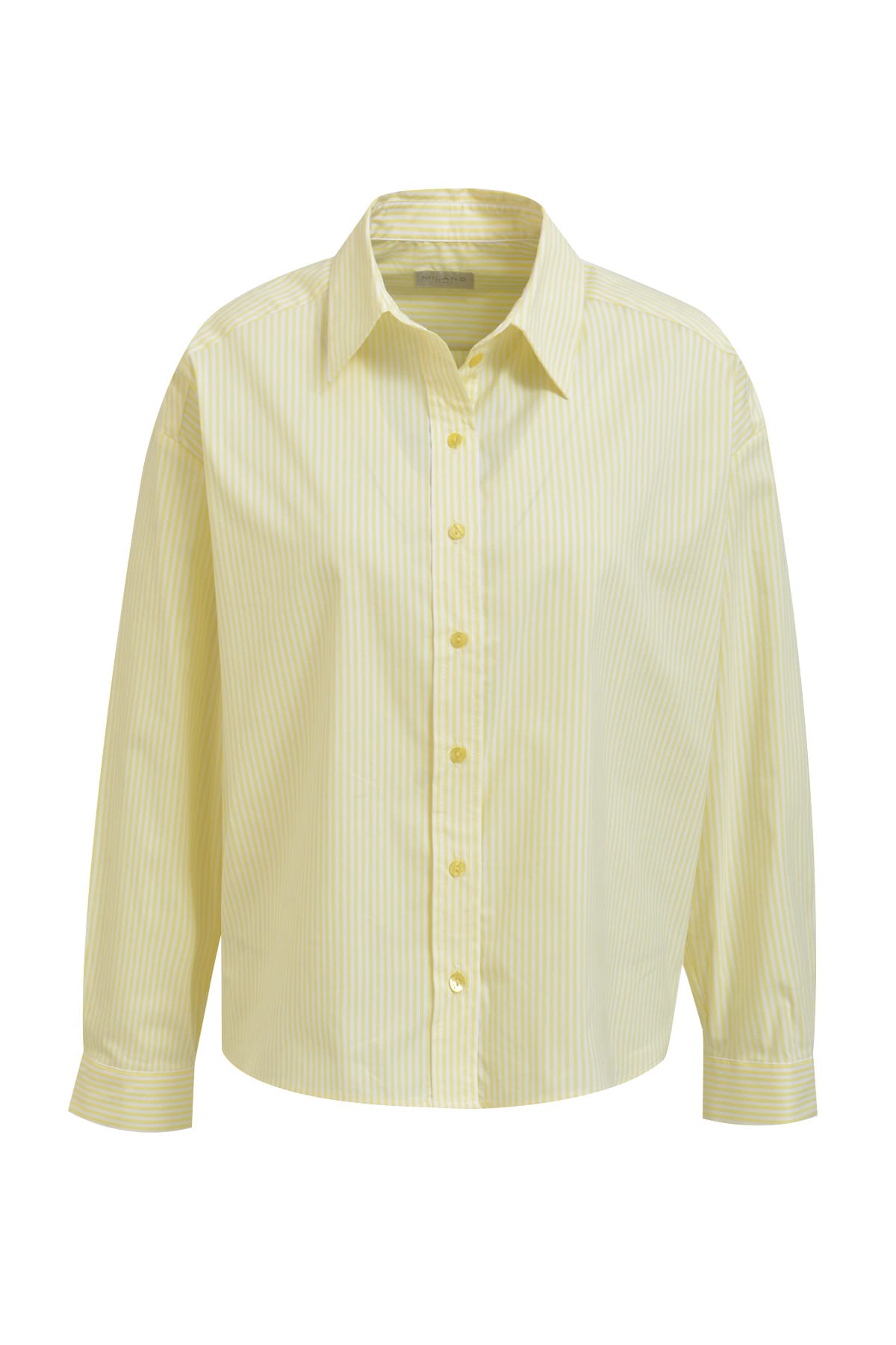 Bluse oversized shirt blouse, 1/1 sleeve lemon print Bluse Milano 