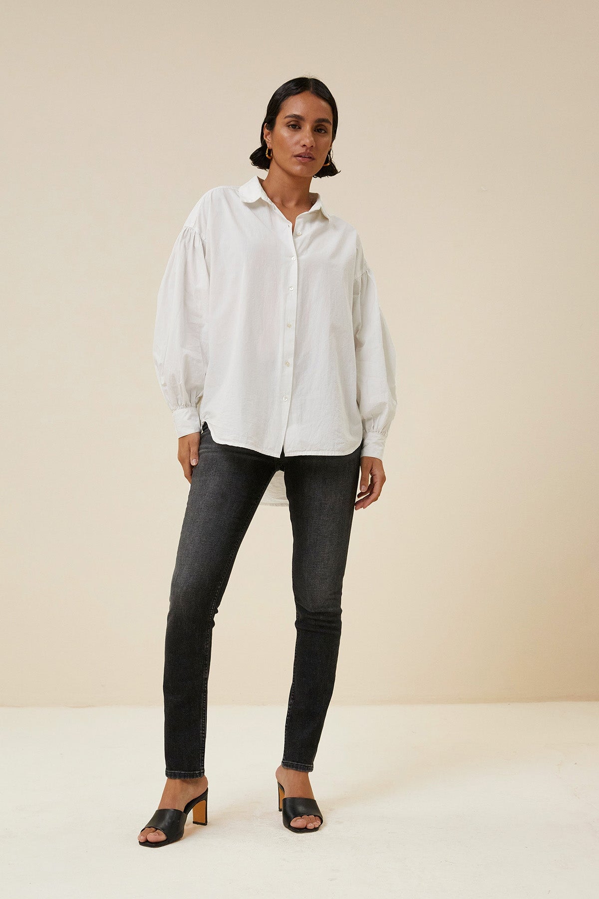 Bluse sarah poplin white Bluse By Bar 