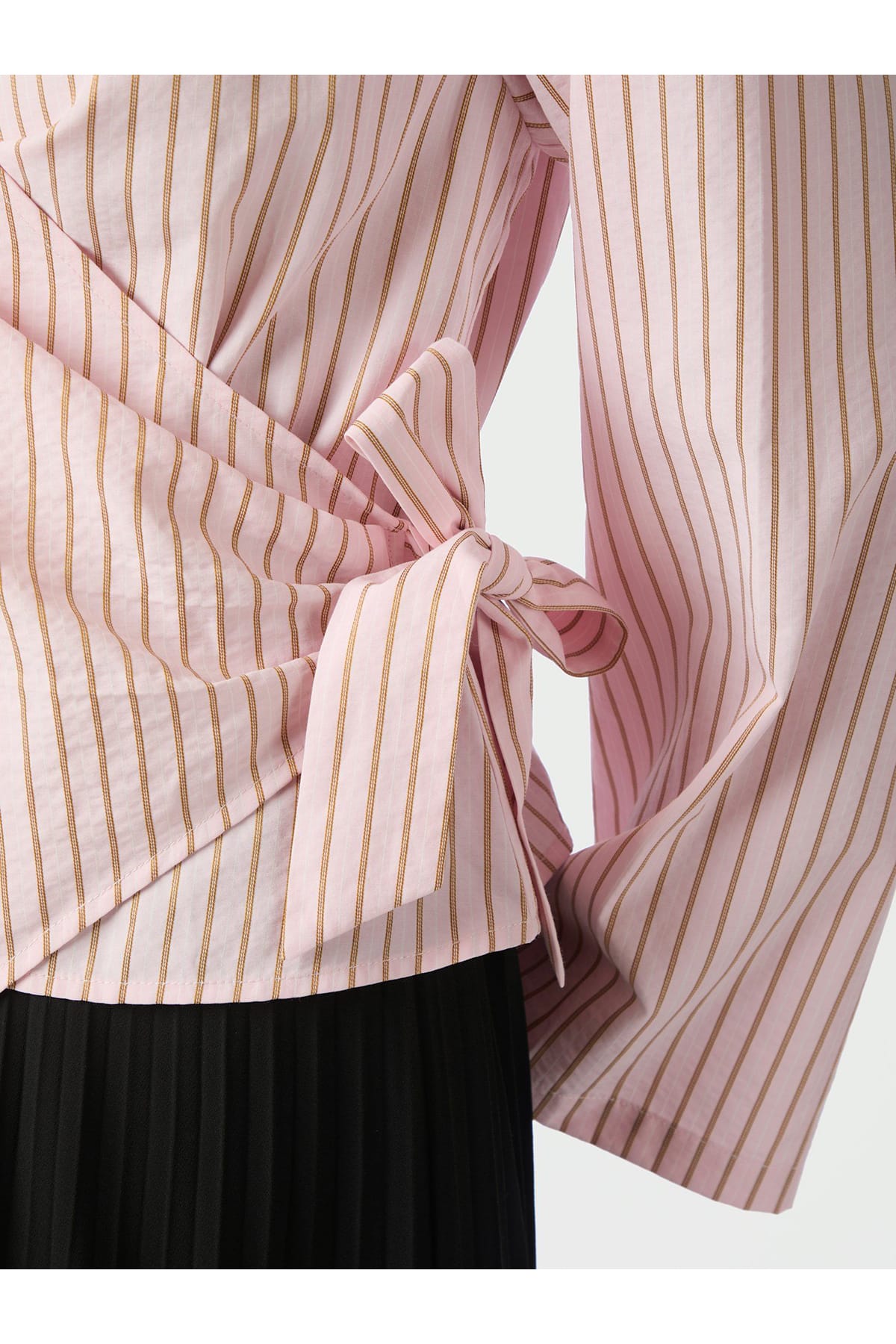 Bluse Tifuna Stripe Wrap Shirt Light pink Bluse Neo Noir 