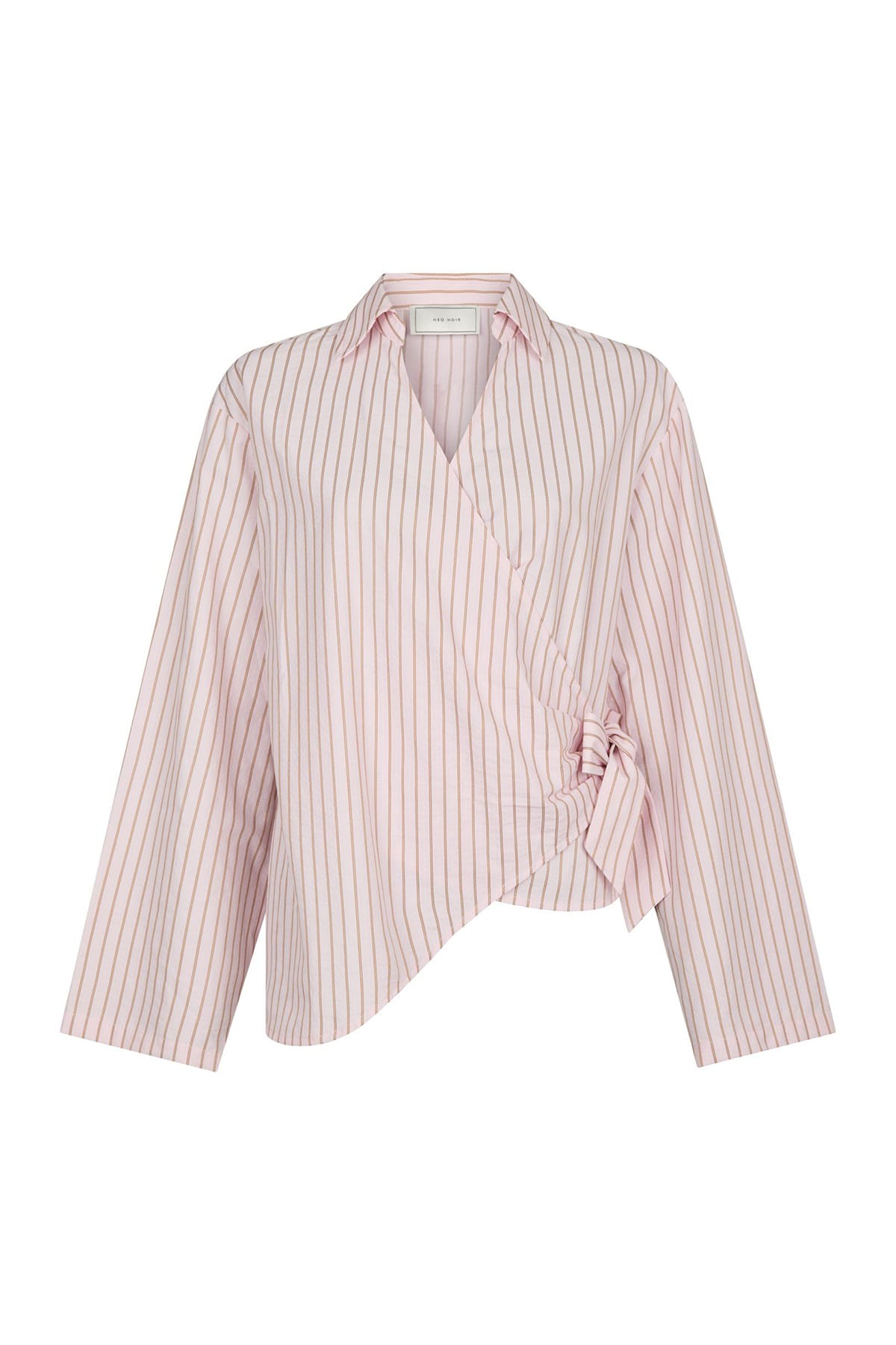 Bluse Tifuna Stripe Wrap Shirt Light pink Bluse Neo Noir 