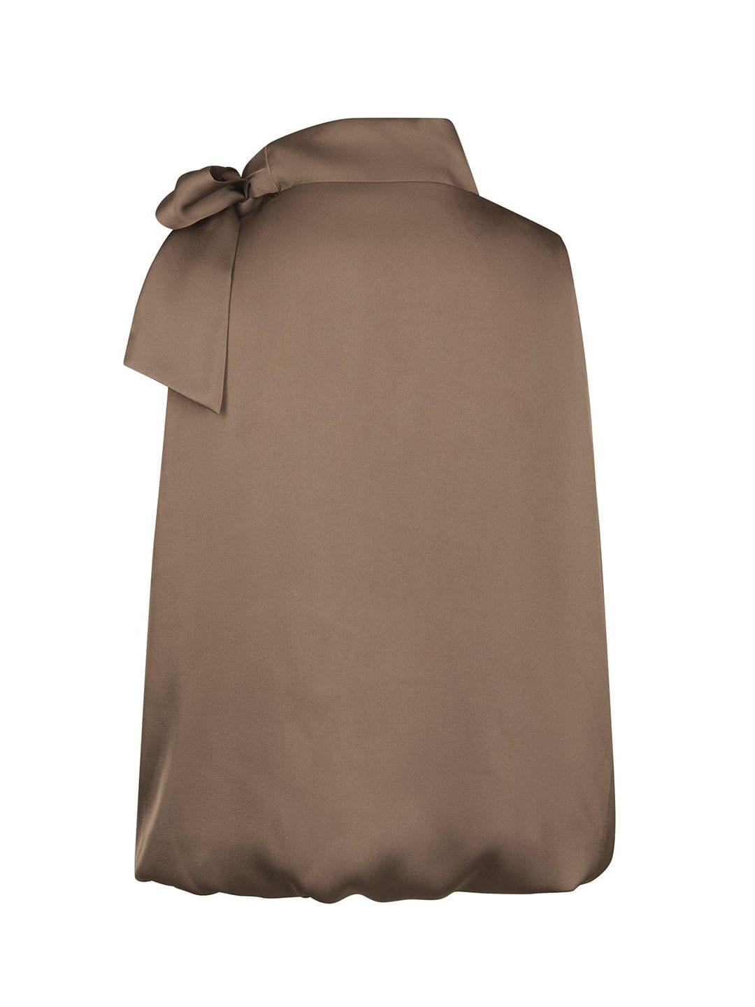 Bluse Veda Drapy Satin Top Dark Taupe Bluse Neo Noir 