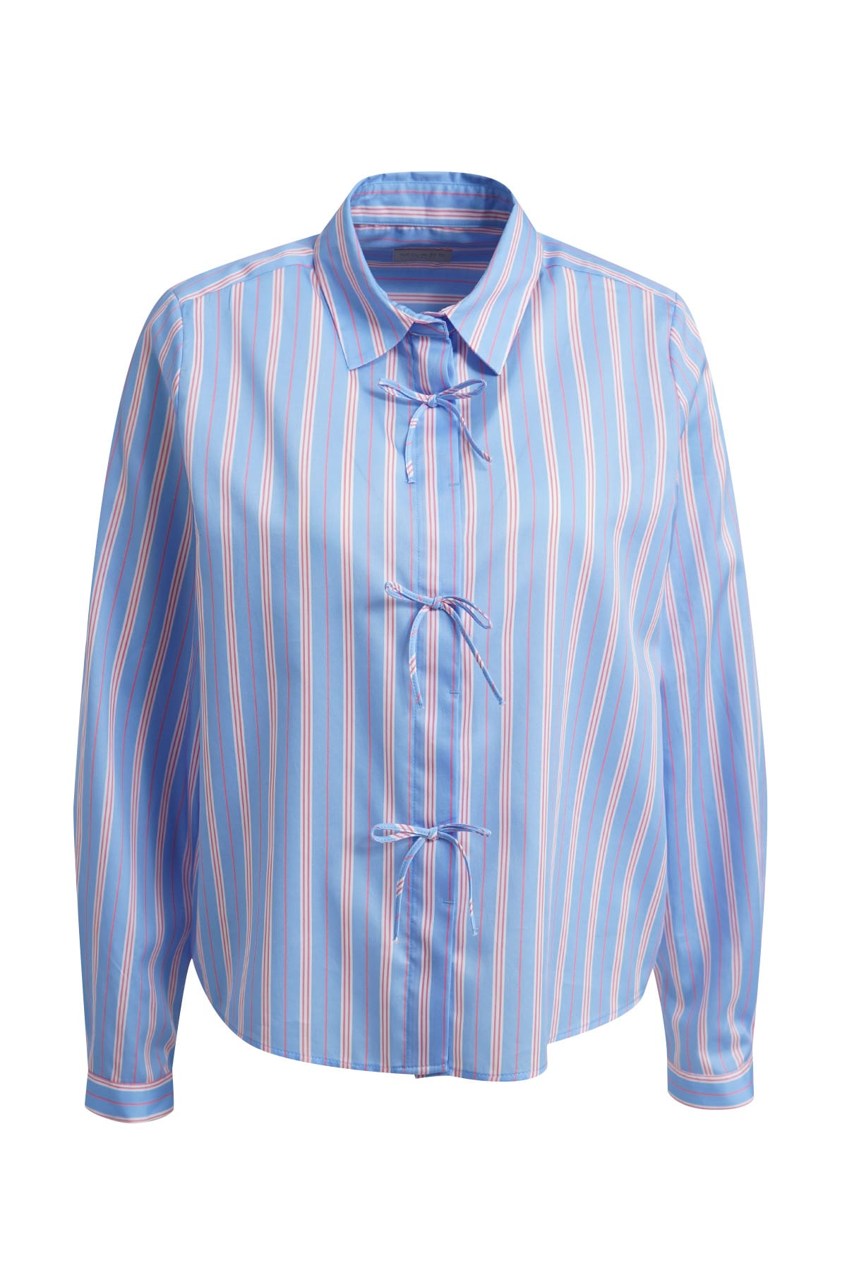 Bluse w bows at placket 1/1 sleeve cornflower print Bluse Milano 