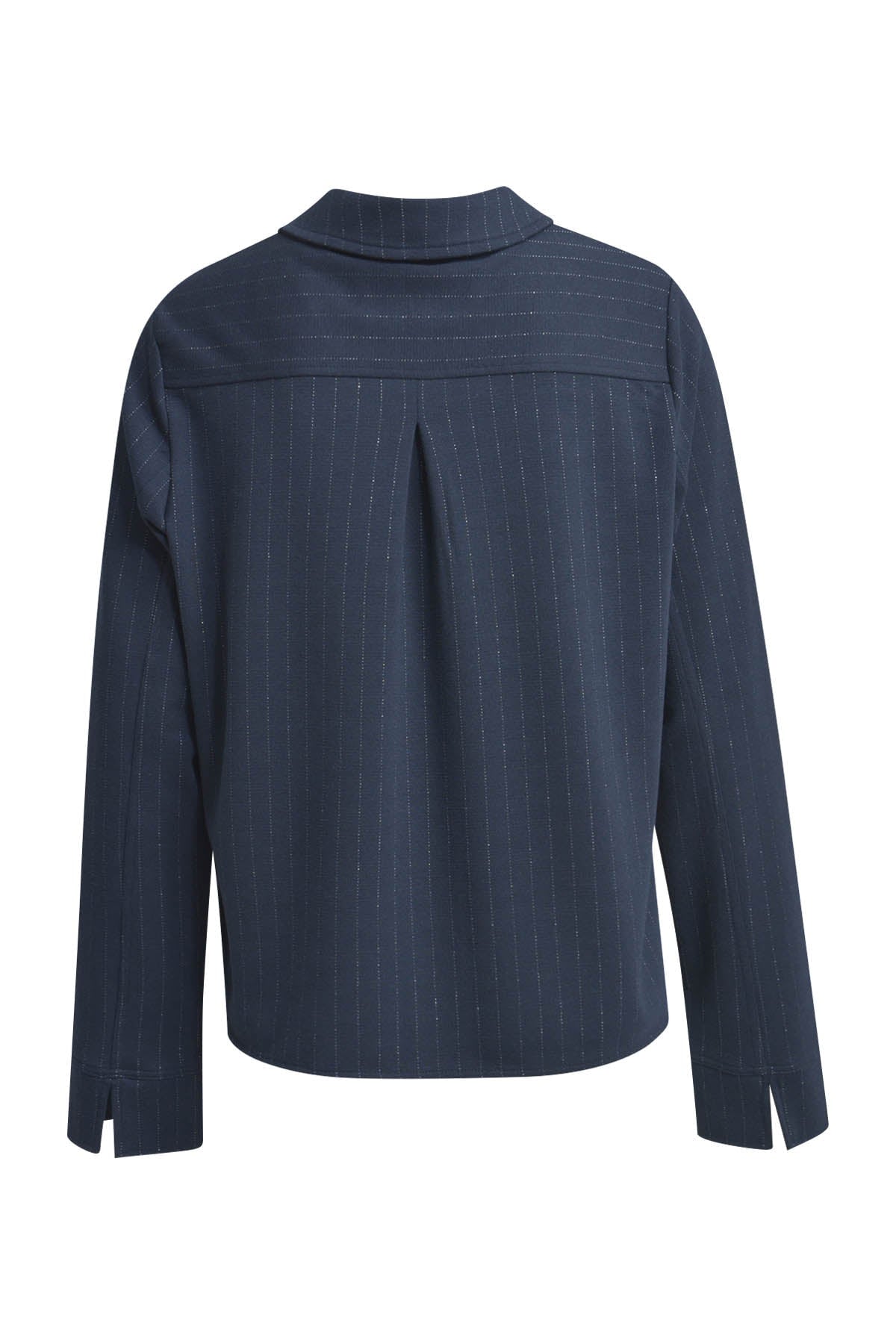 Bluse w/ patched chest pockets navy print Bluse Milano 