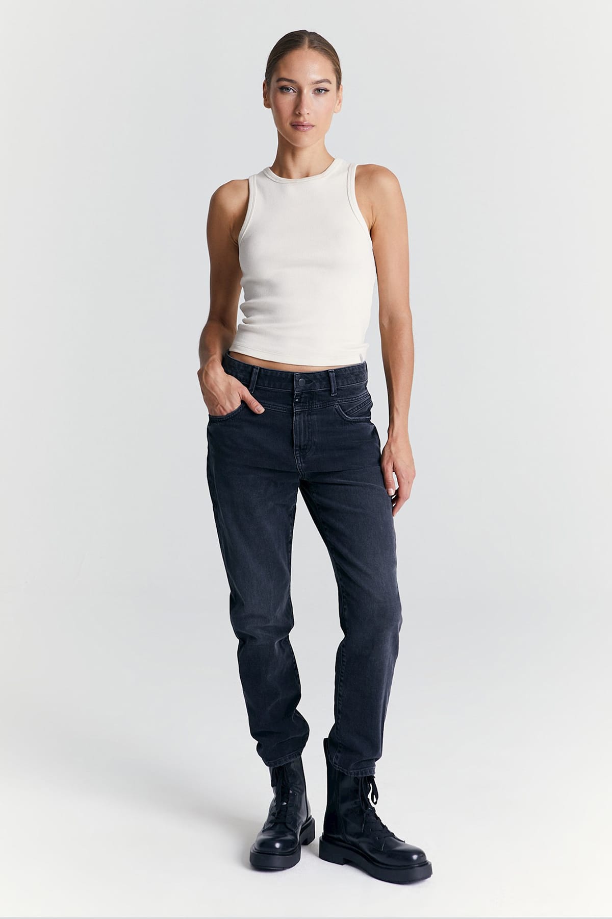 Boyfriend Jeans Victoria - Black Vintage Jeans C.O.J - Cup of Joe Denim 