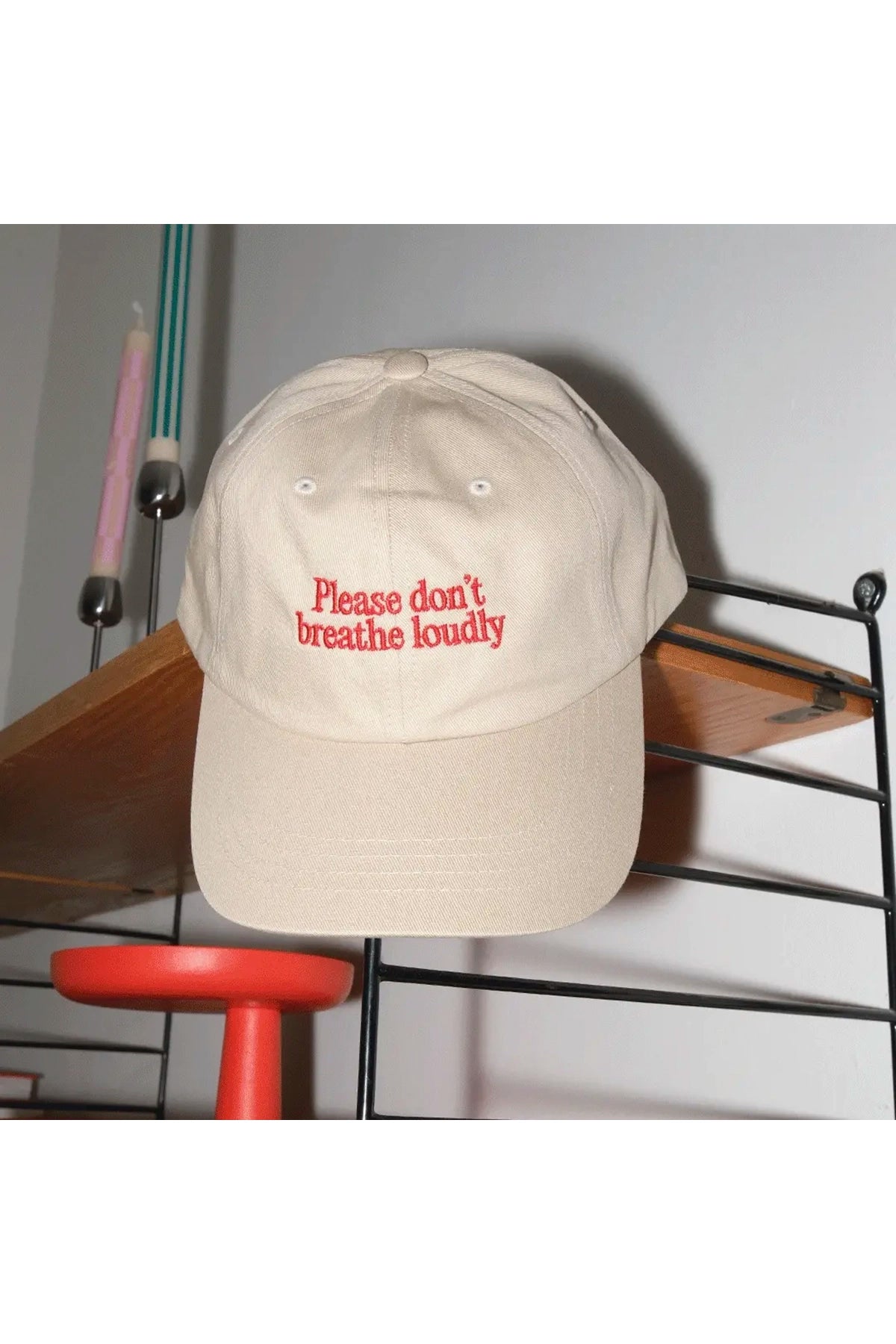 Cappie Please don´t breathe Loudly beige rot