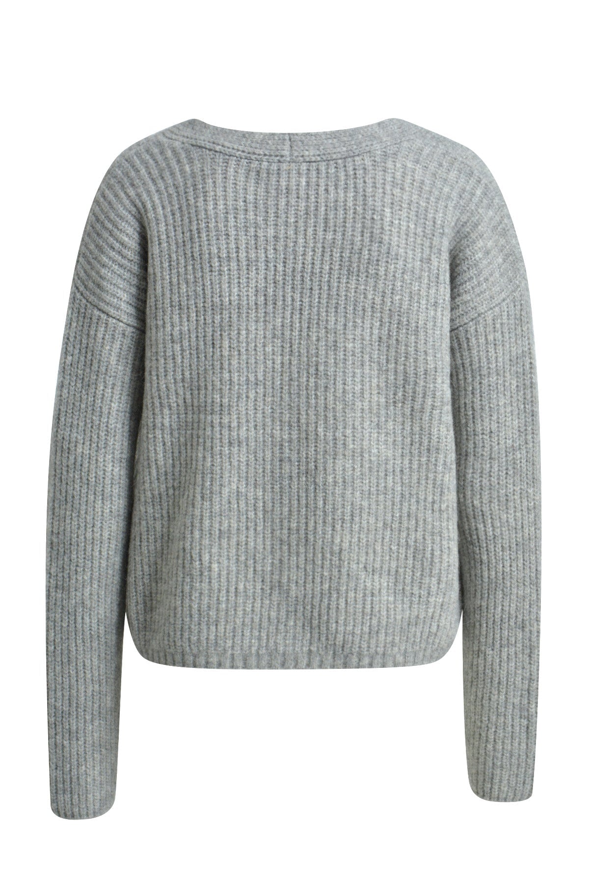 Cardigan 1/1 sleeve with button placket grey melange Cardigan Milano 
