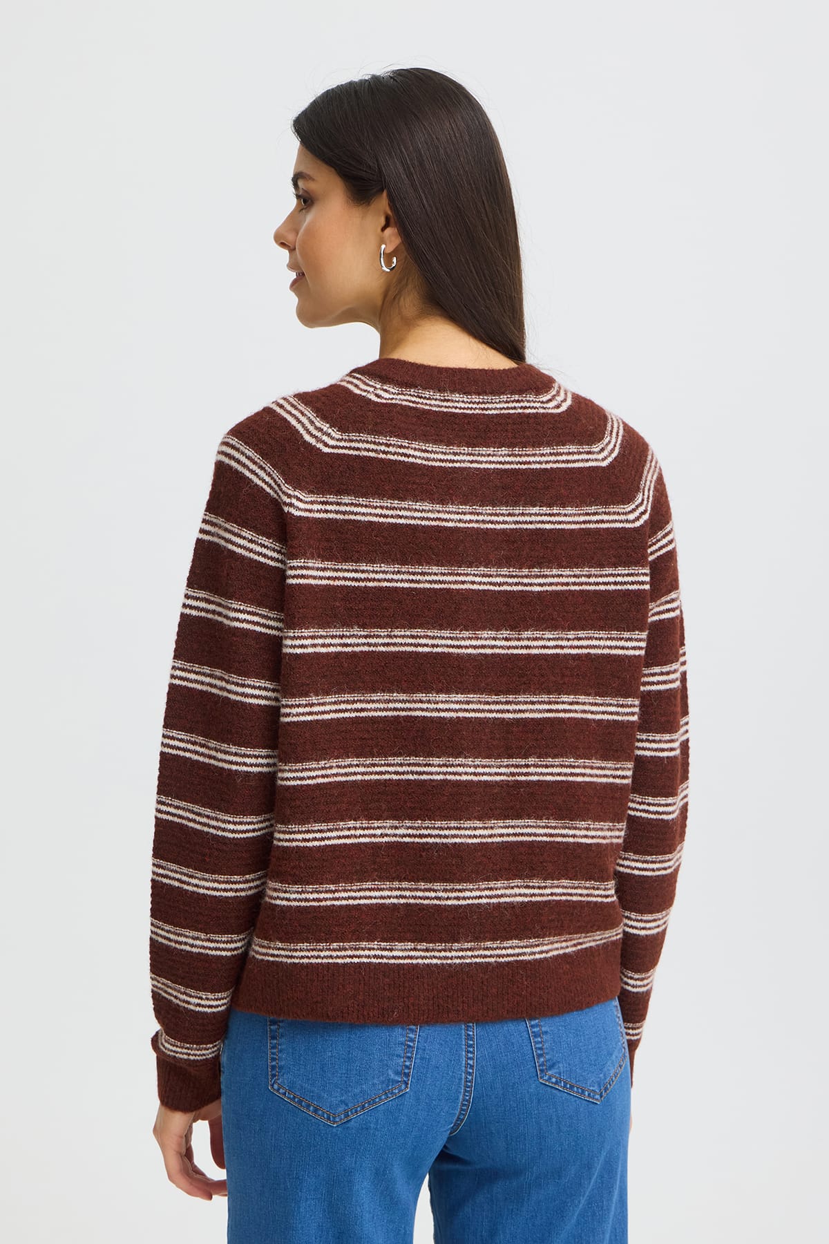 Cardigan FRKENDRA CAR 2 RUM RAISIN STRIPE Cardigan Fransa 
