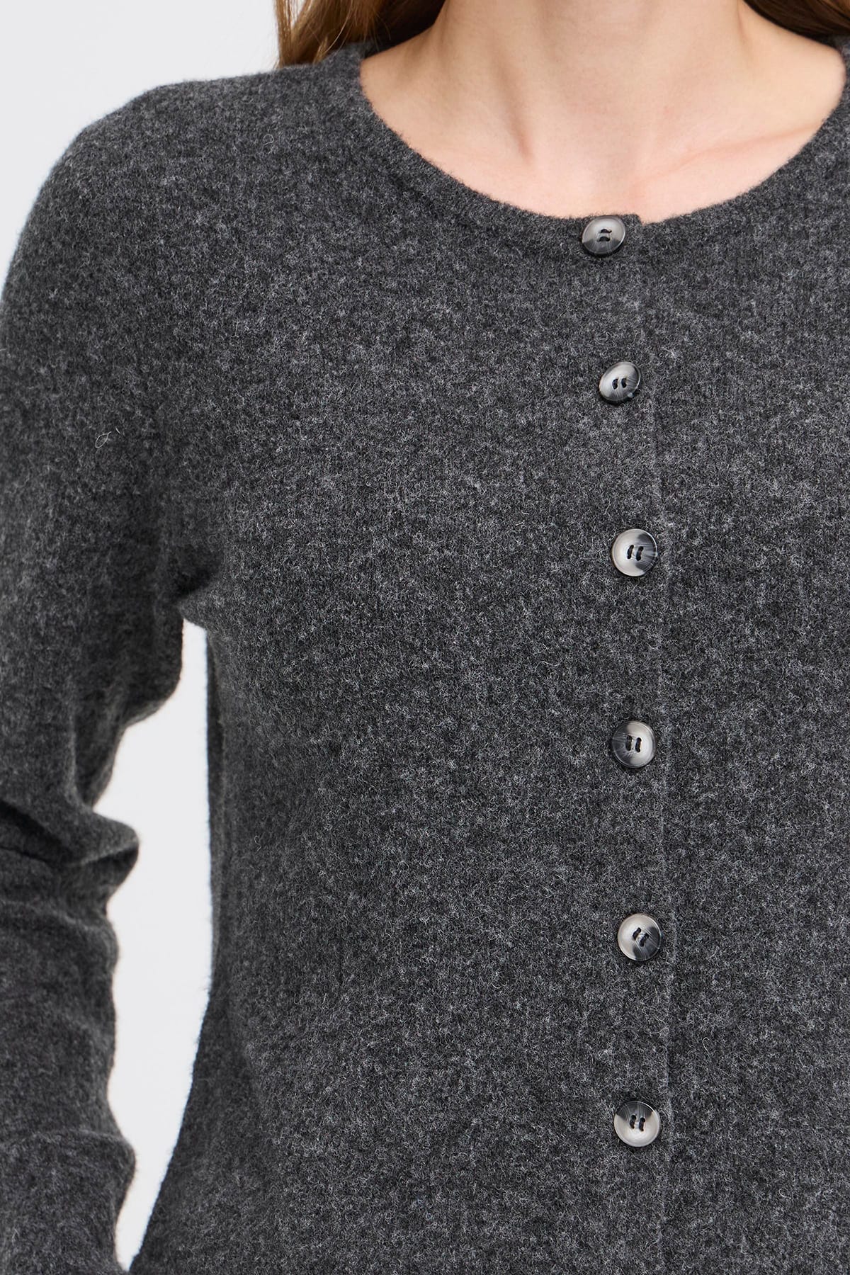 Cardigan FRNOAH CAR 1 CHARCOAL GRAY MELANGE Cardigan Fransa 