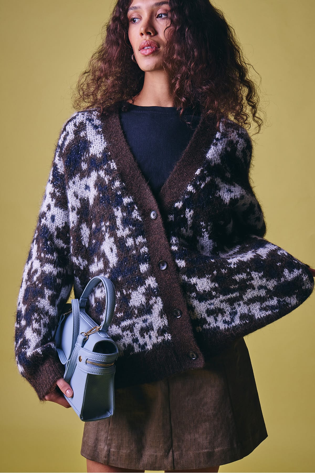 Cardigan IHBAYANA CA COFFEE BEAN SPOTTED Cardigan ICHI 