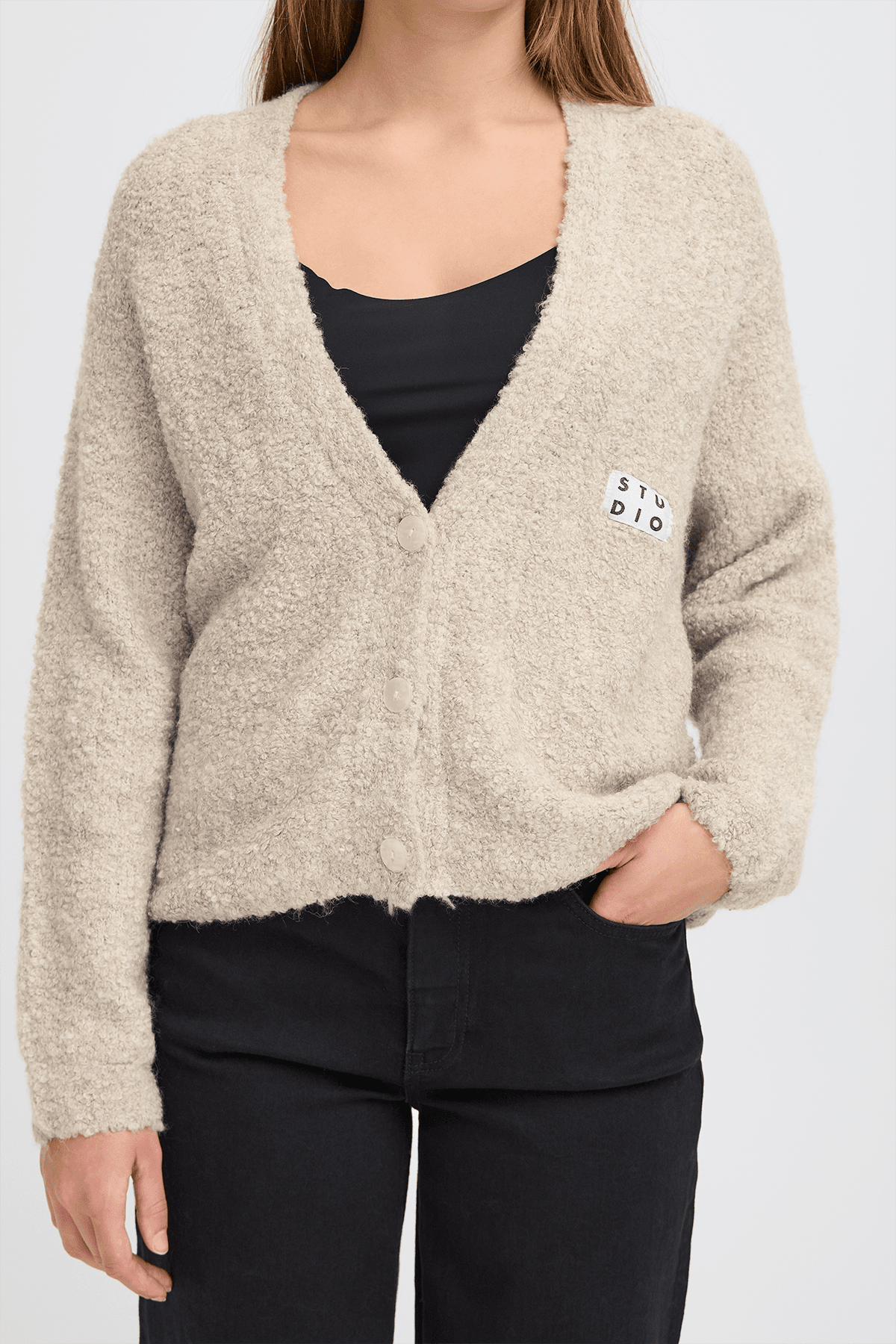 Cardigan IHBLARISA CA Almond Milk Cardigan ICHI 