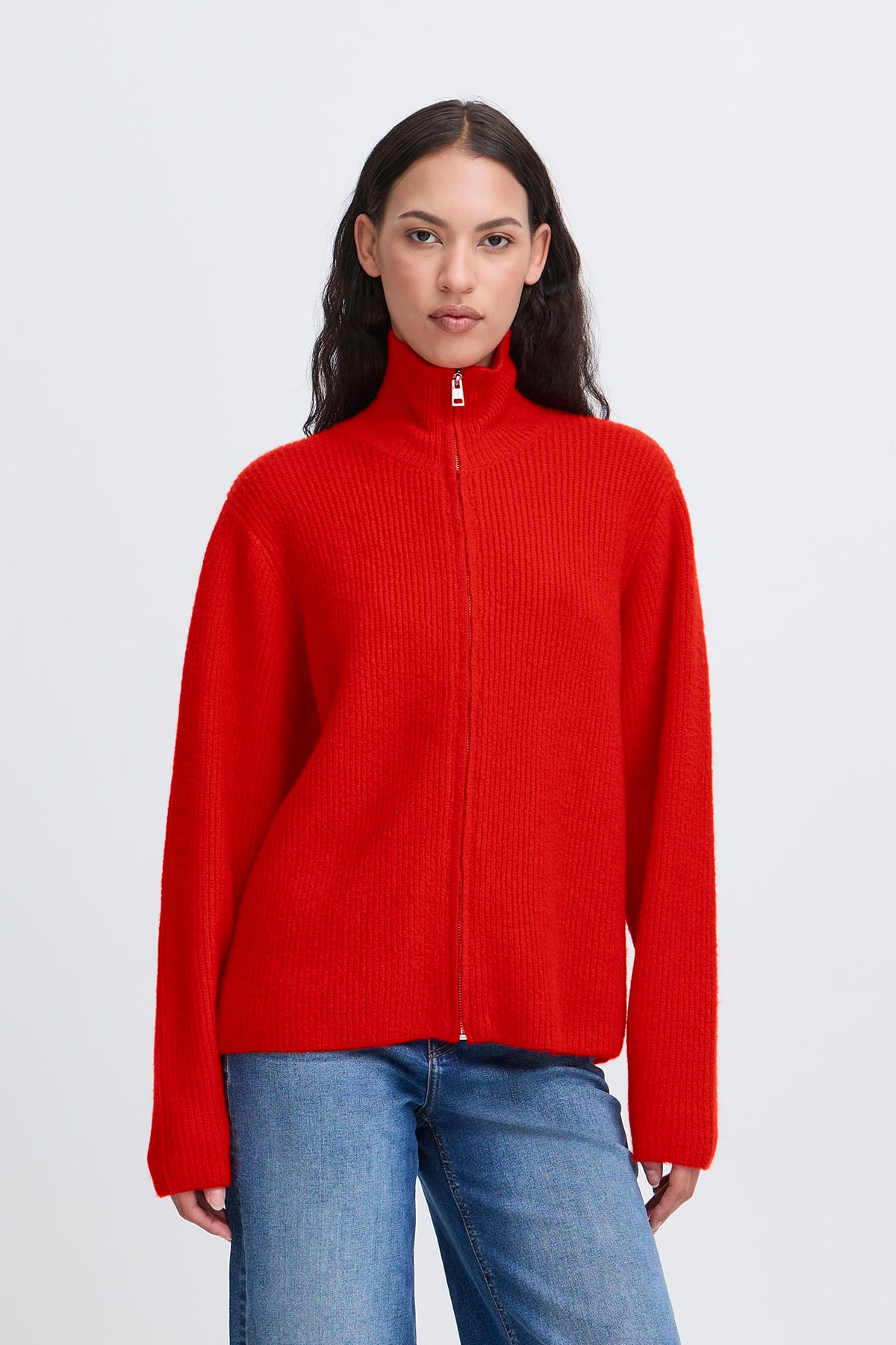 Cardigan IHDUCIE CA Fiery Red Cardigan ICHI 