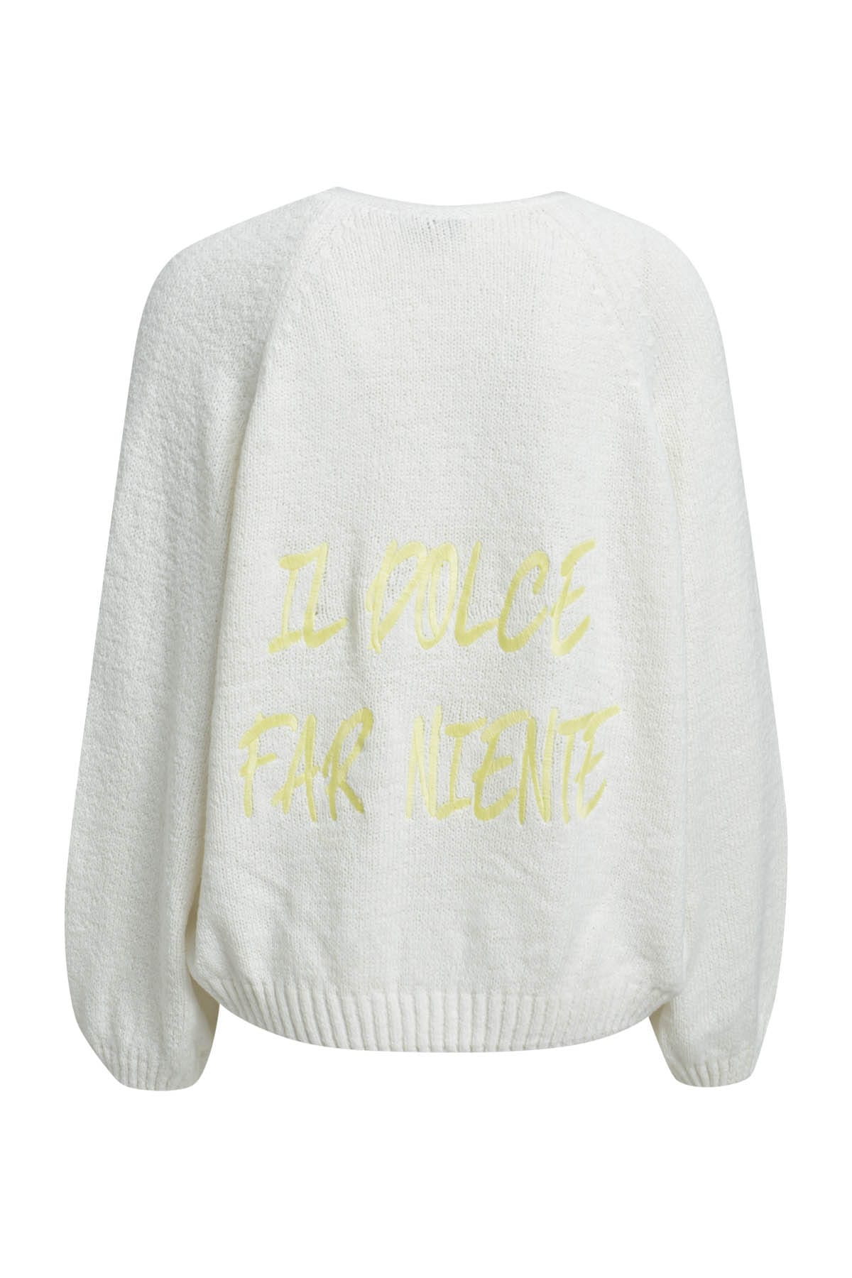 Cardigan oversized open cardigan with 1/1 raglan sleeves lemon print Cardigan Milano 