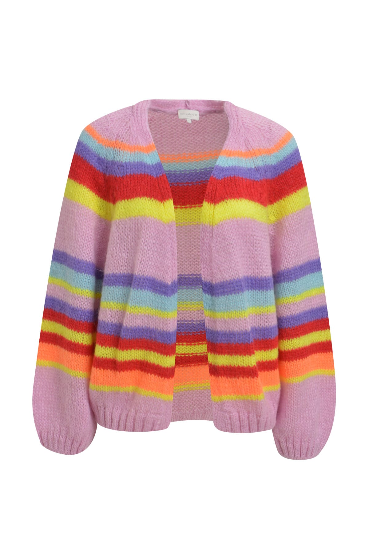 Cardigan oversized raglan 1/1 sleeve colorful print Cardigan Milano 