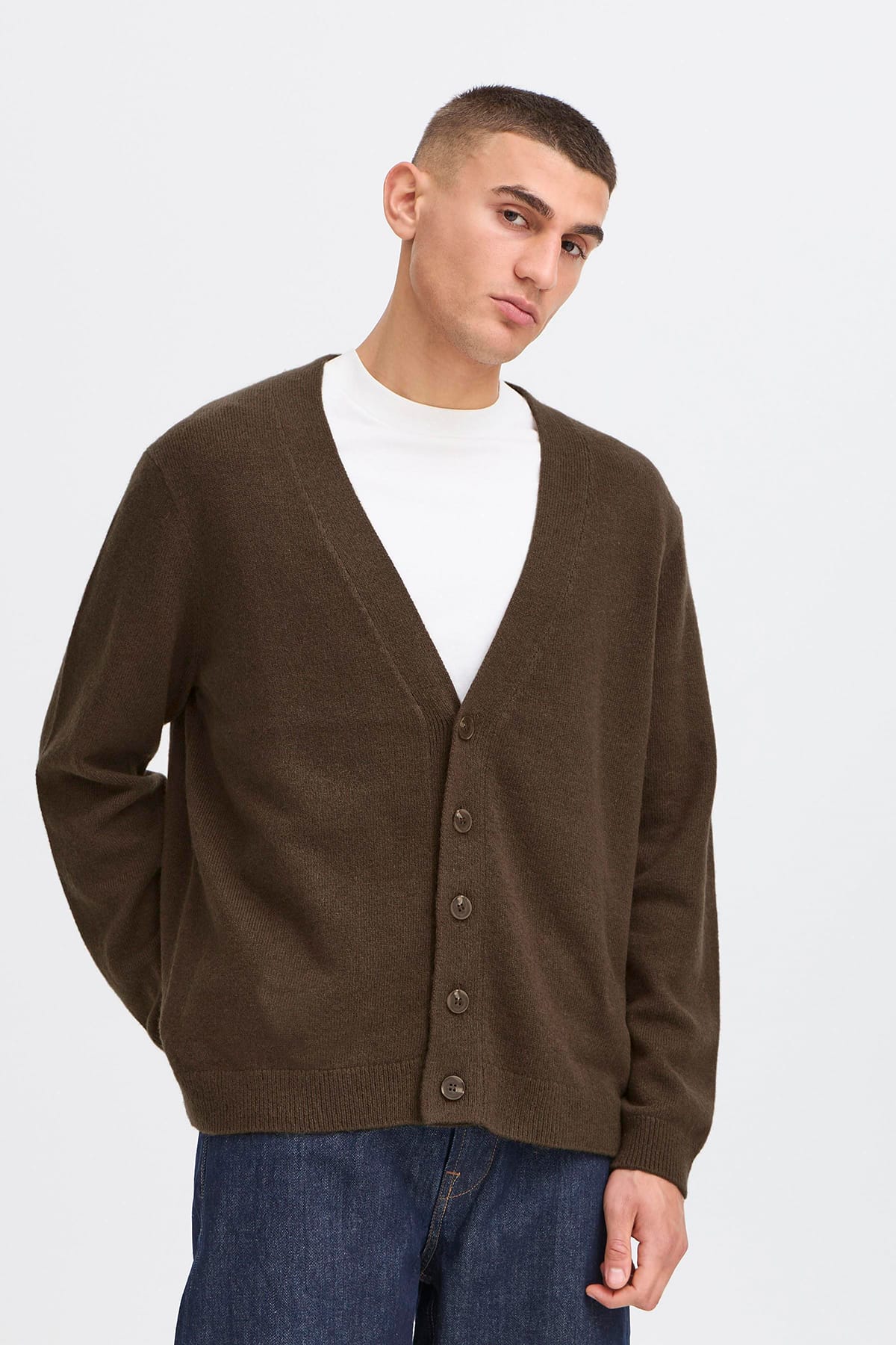 Cardigan SDRICK CARDIGAN Slate Black Cardigan Solid 