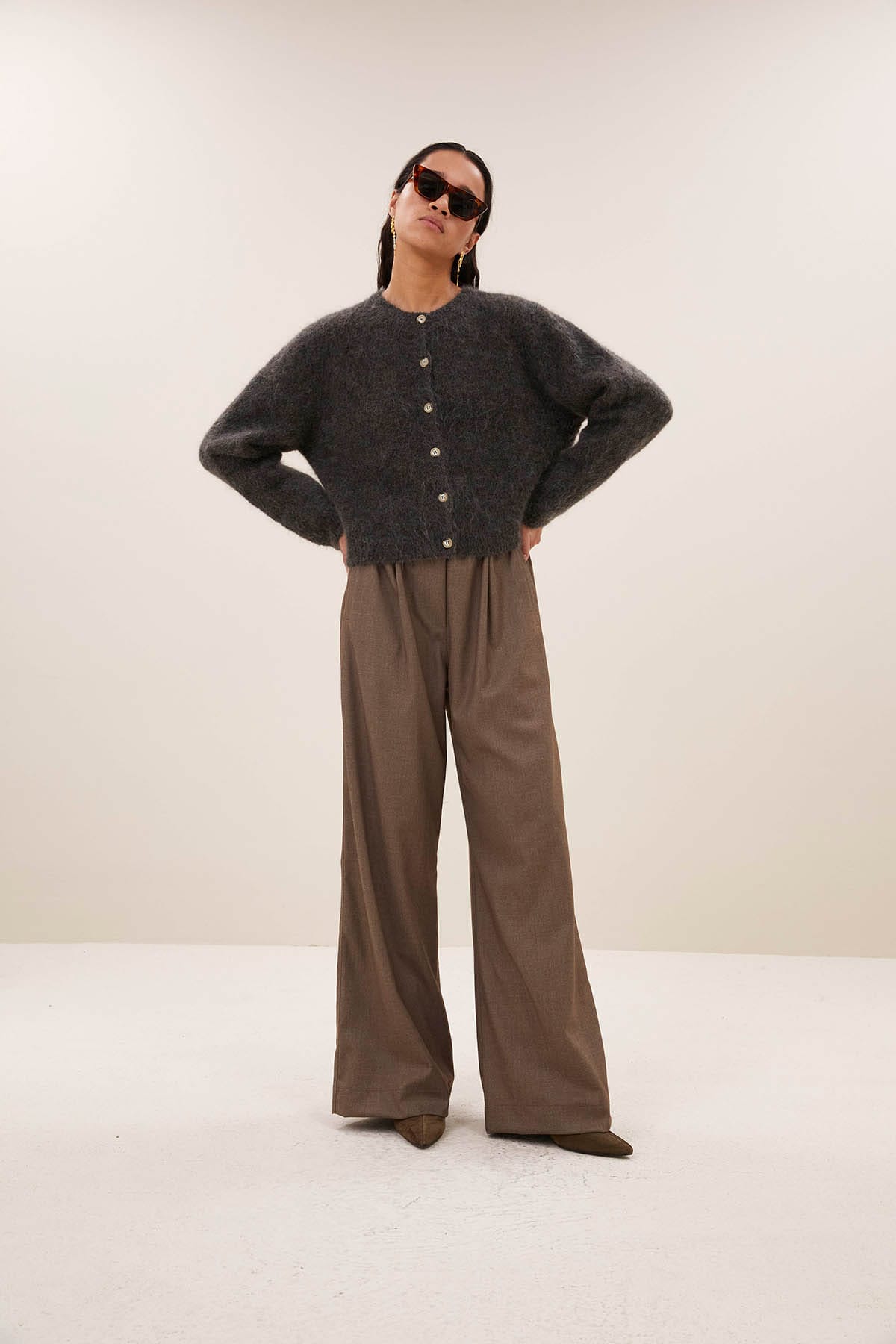 Cardigan vasile moss brown Cardigan By Bar 