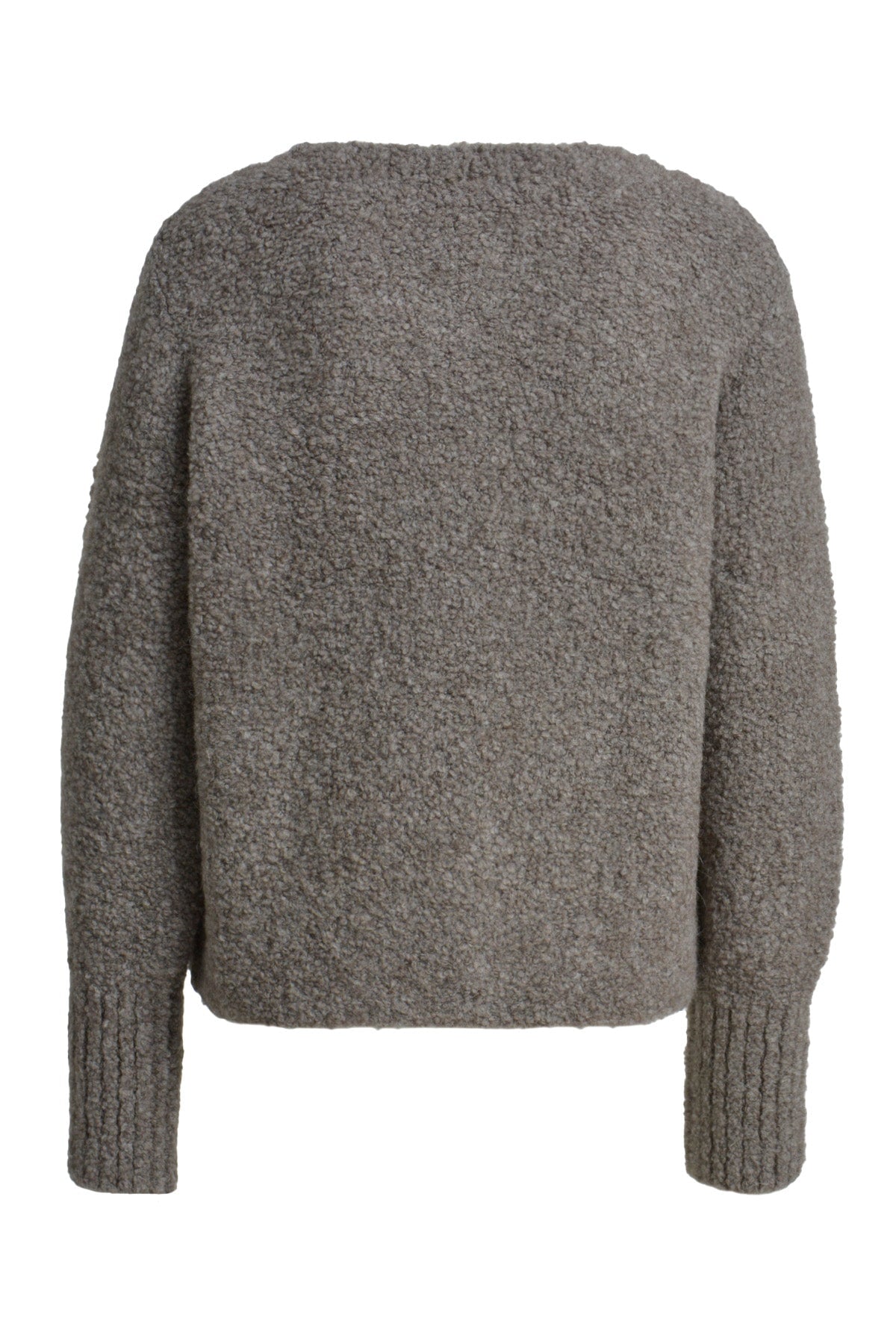 Cardigan w/ roundneck pressbutton closure 1/1 sleeve mink Cardigan Milano 