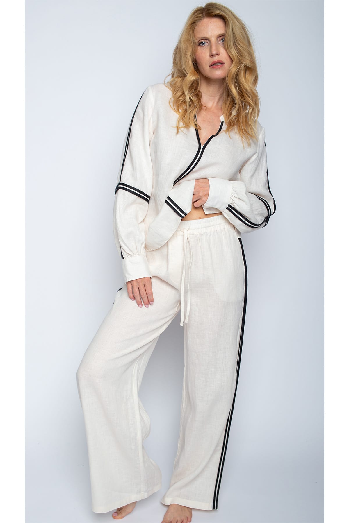 Damenhose offwhite Hose Emily van den Bergh 